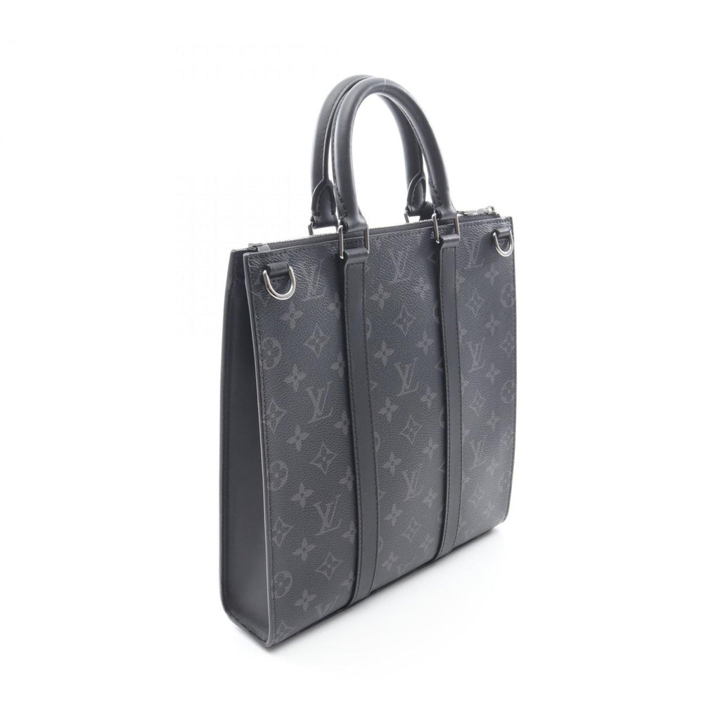 Louis Vuitton Black Coated Canvas Leather Handbag