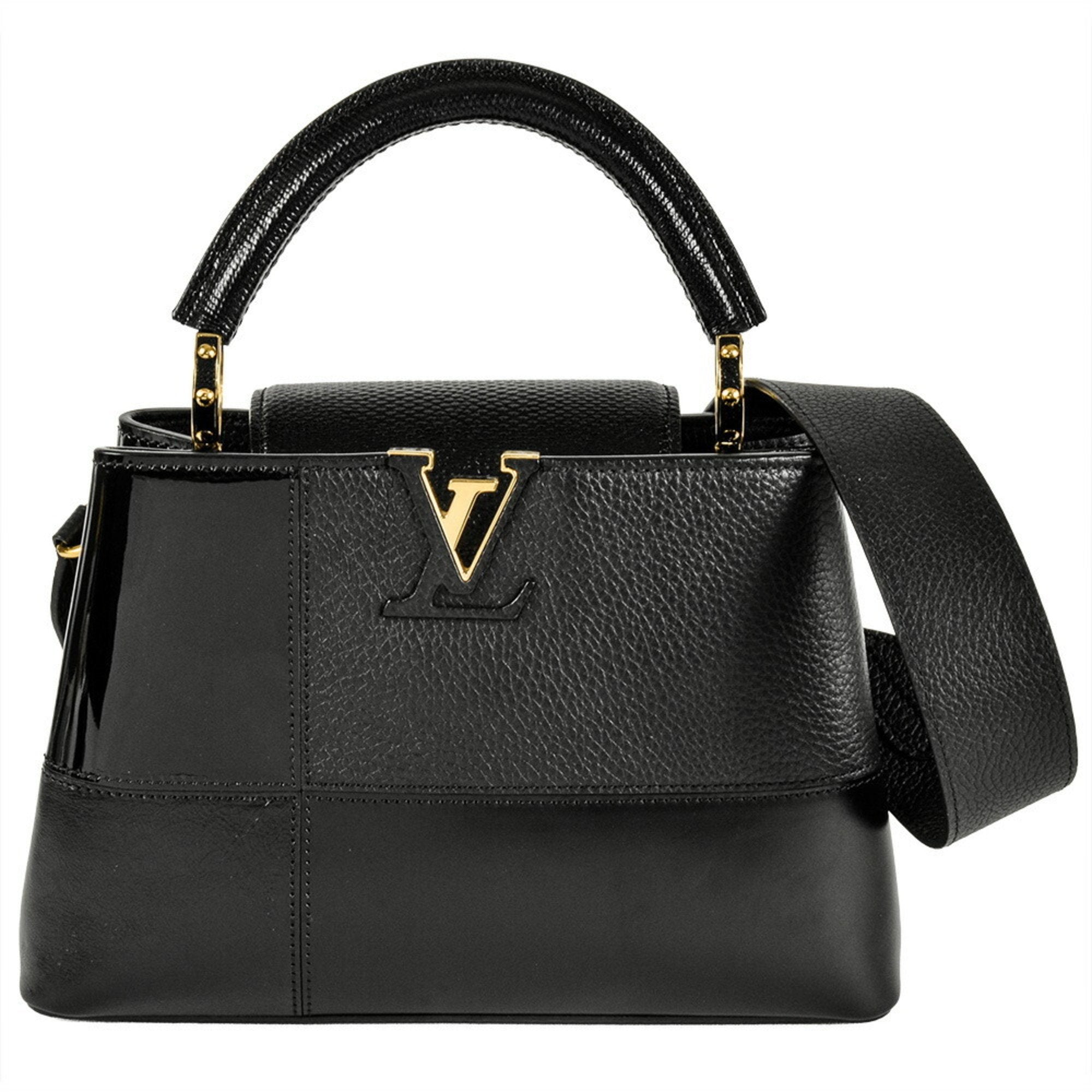 Louis Vuitton Black Leather Handbag