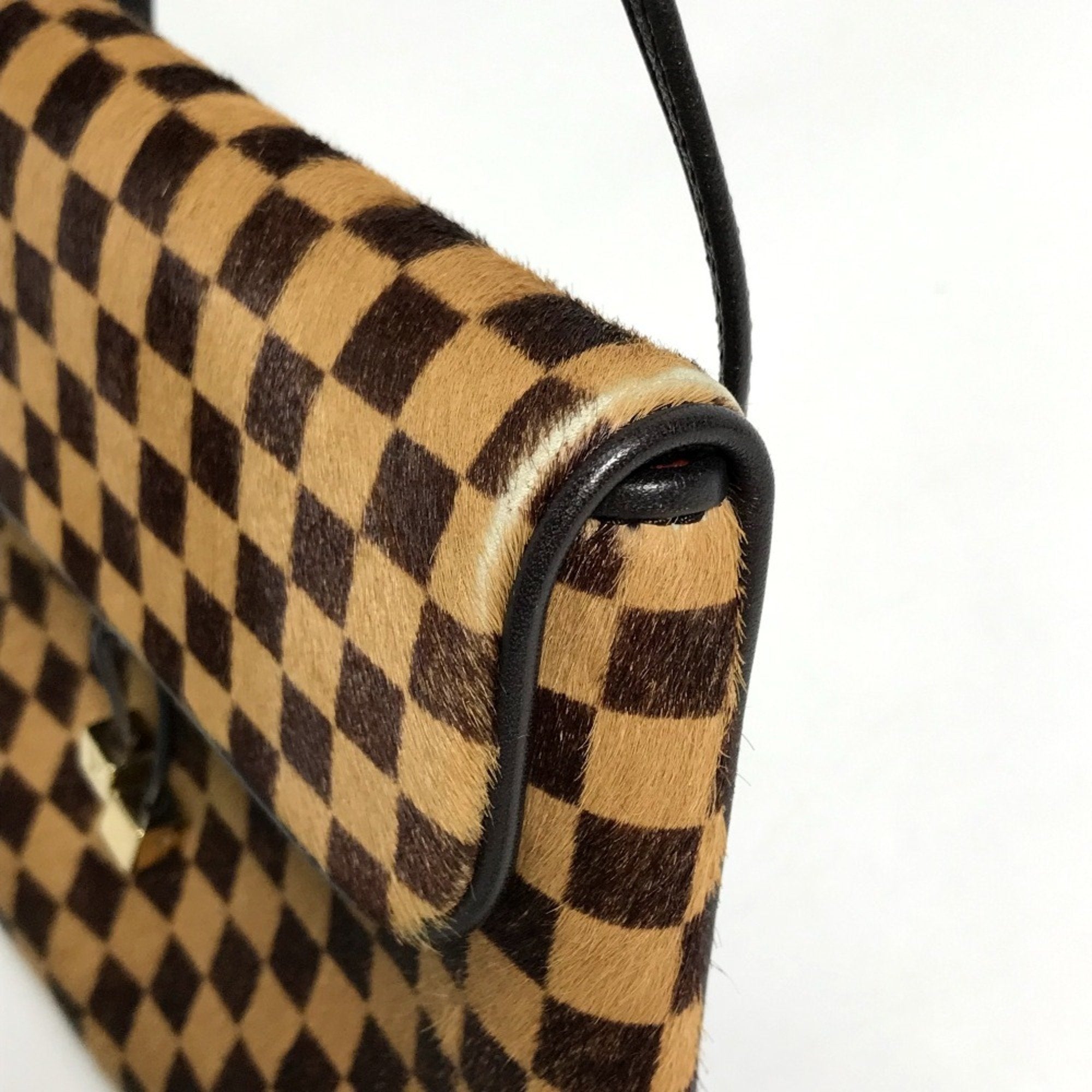Louis Vuitton Brown Leather Pochette Shoulder Bag