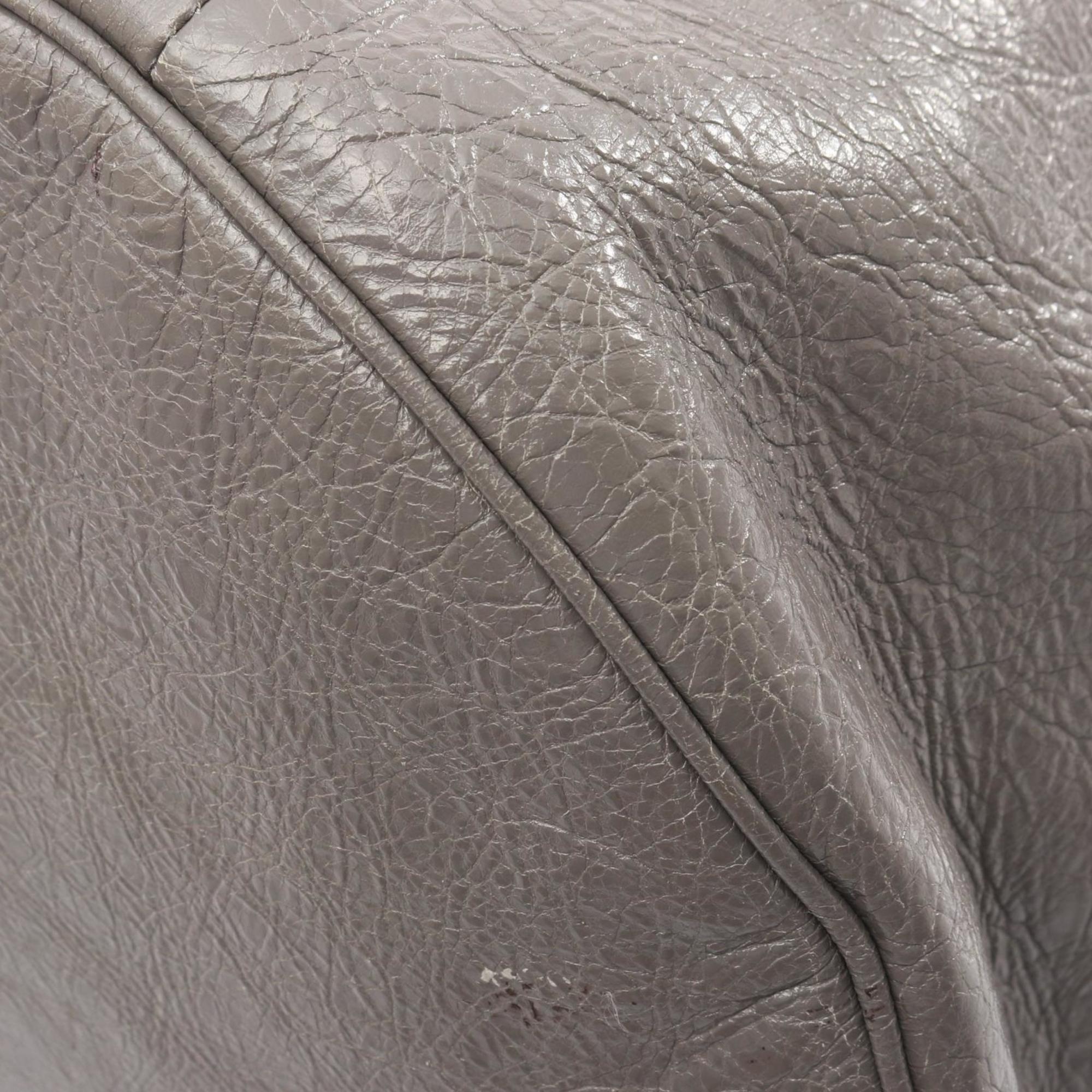 Balenciaga Gray Leather Boston Bag Hand