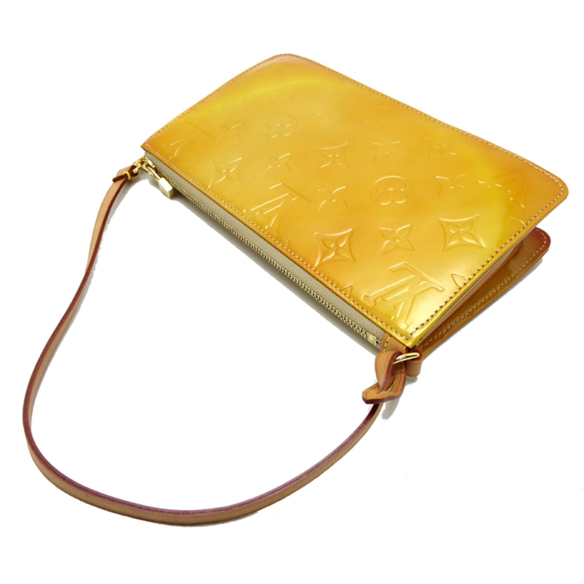 Louis Vuitton Yellow Monogram Vernis Pouch