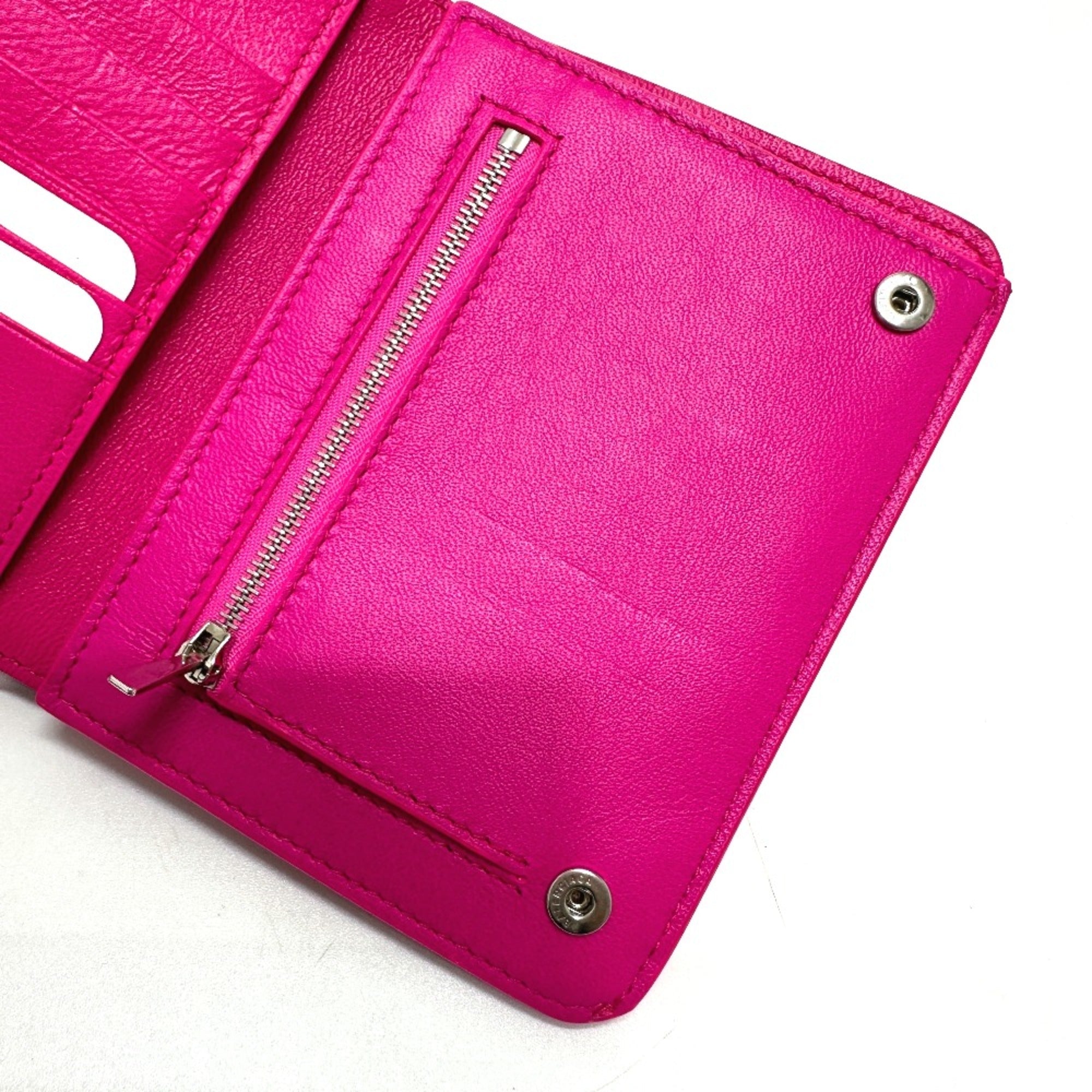 Balenciaga Pink Leather Wallet (Bi-Fold)