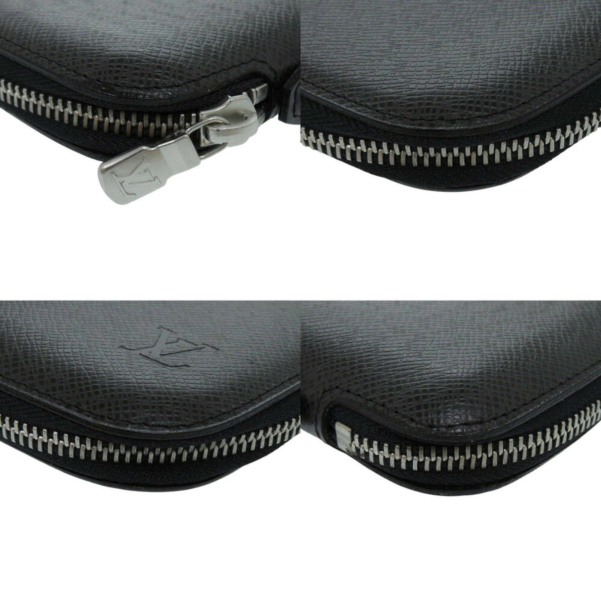 Louis Vuitton Black Taiga Leather Long Wallet