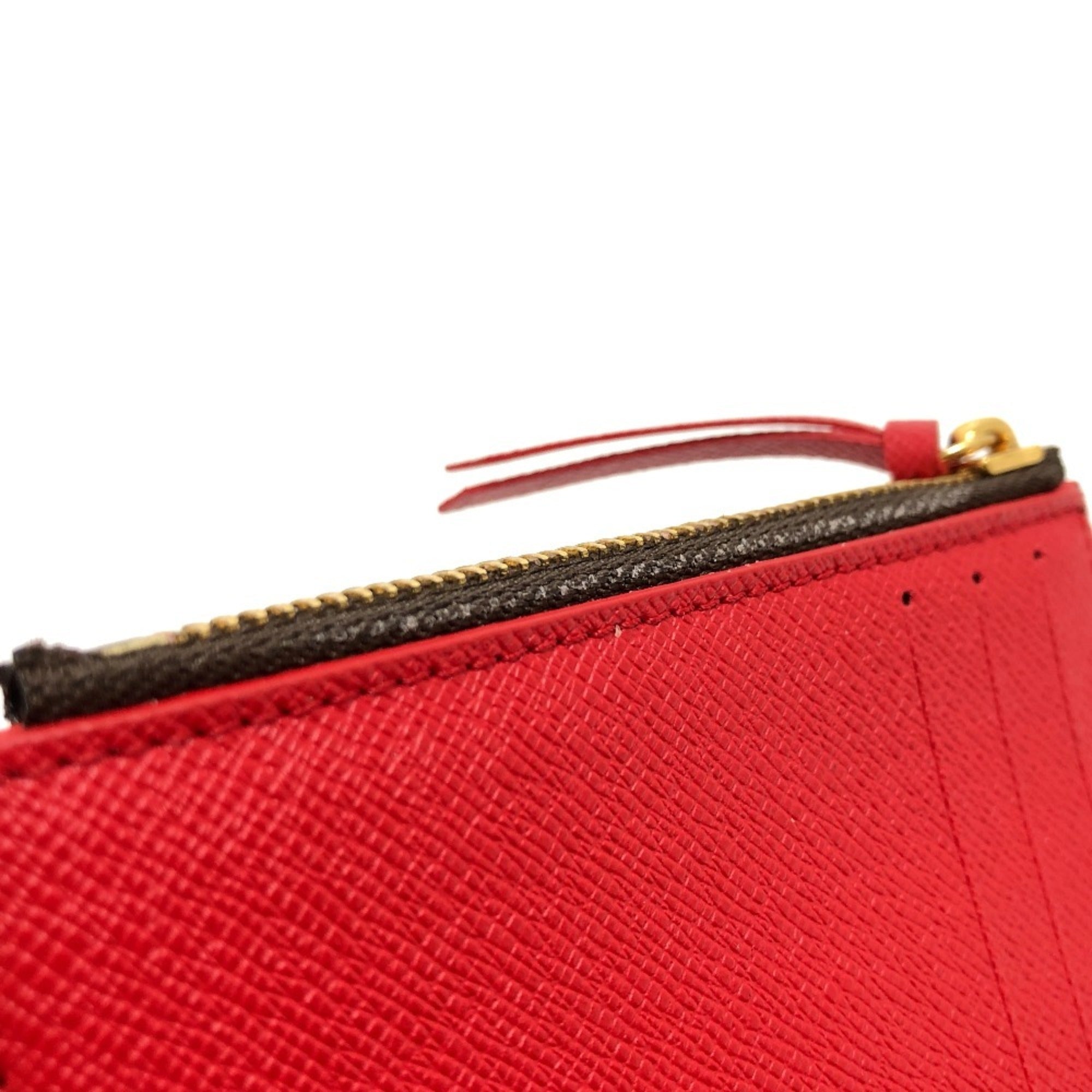 Louis Vuitton Brown Red Color Damier Canvas Coin Purse/Coin Case