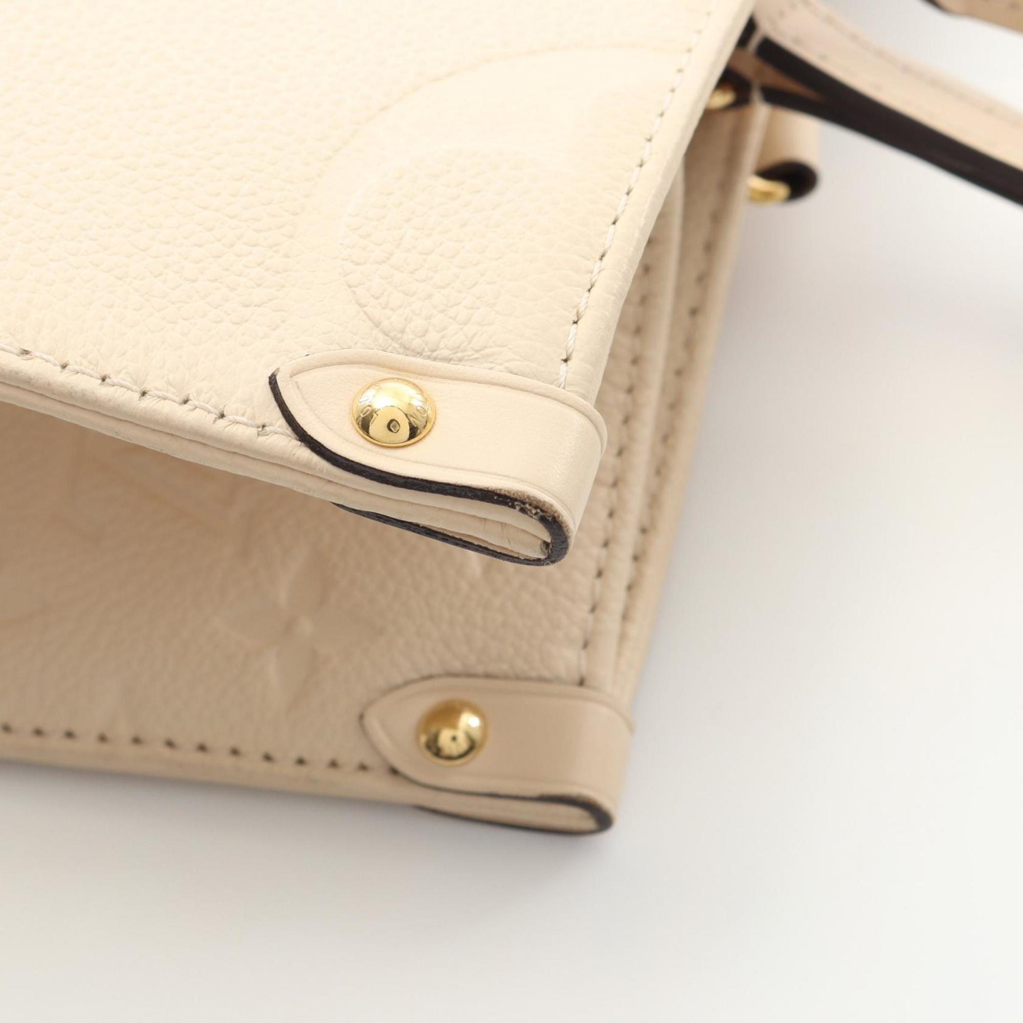Louis Vuitton Cream Ivory Monogram Empreinte Tote Bag