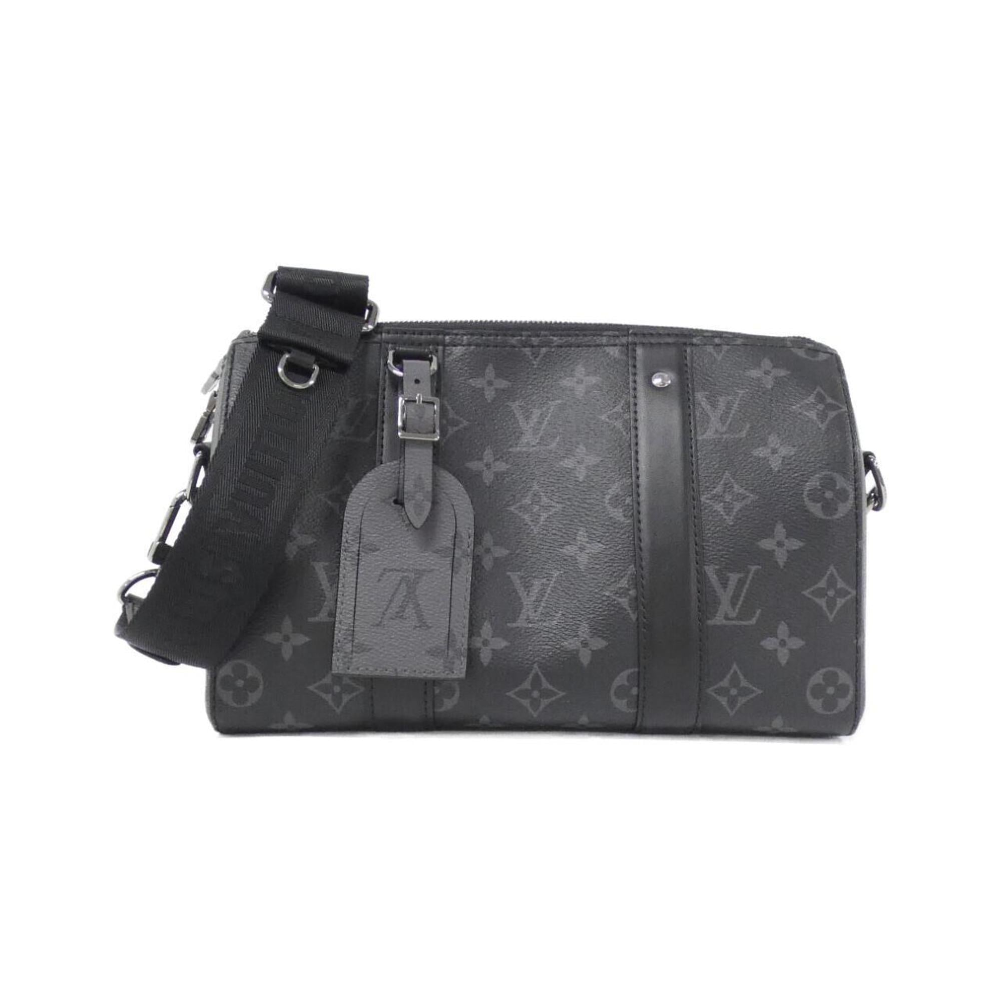 Louis Vuitton Black Coated Canvas Shoulder Bag
