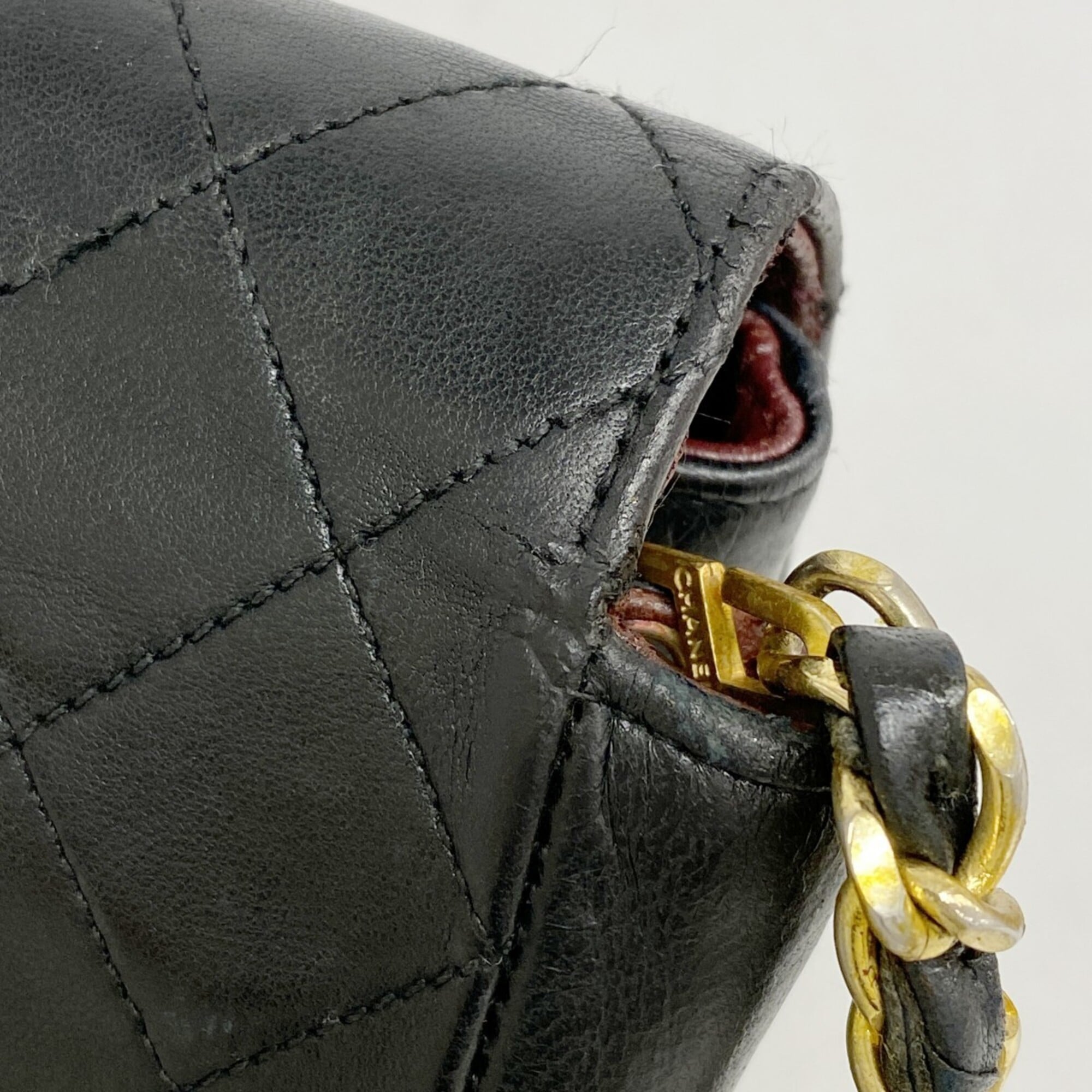 Chanel Black Leather Shoulder Bag