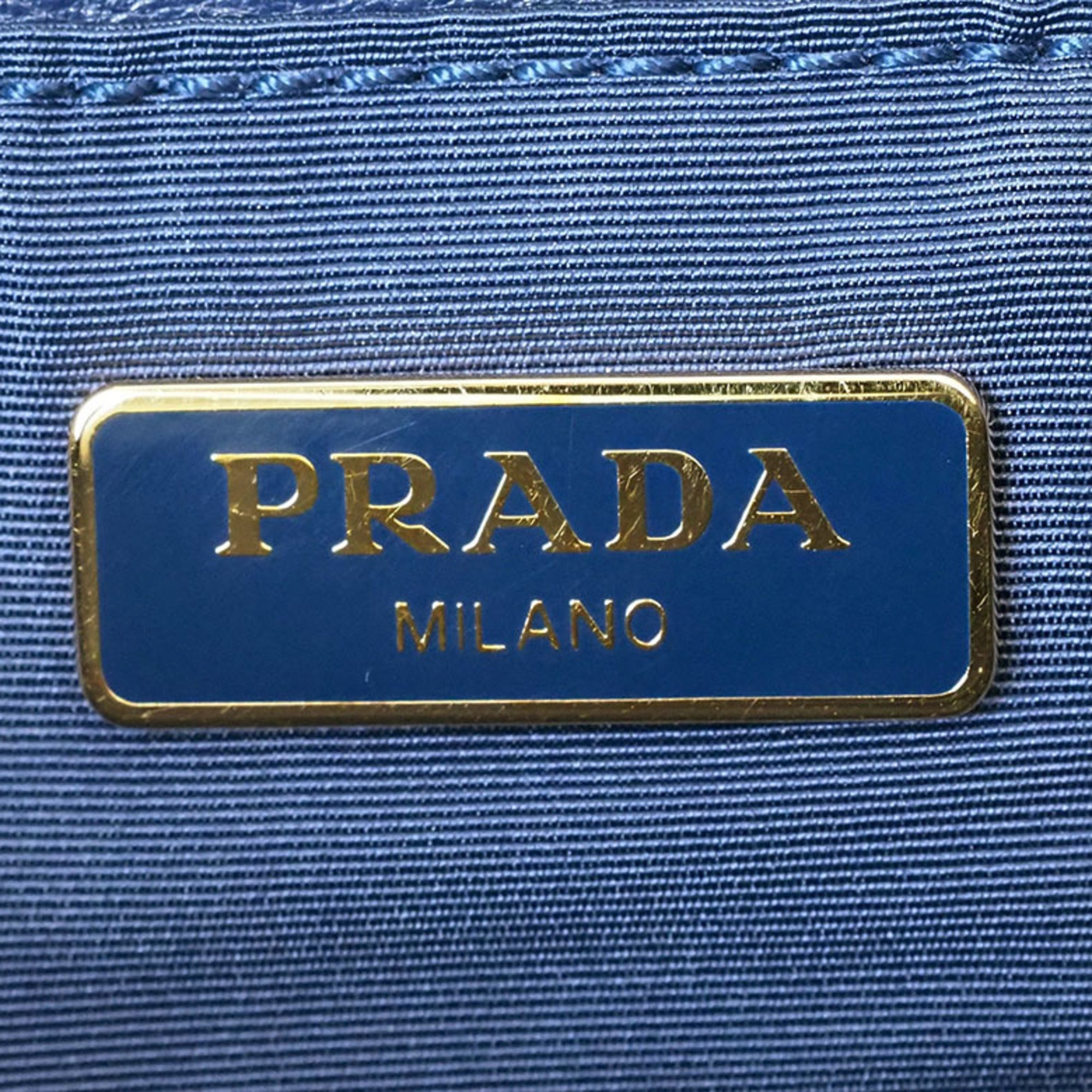 Prada Navy Nylon Shoulder Bag