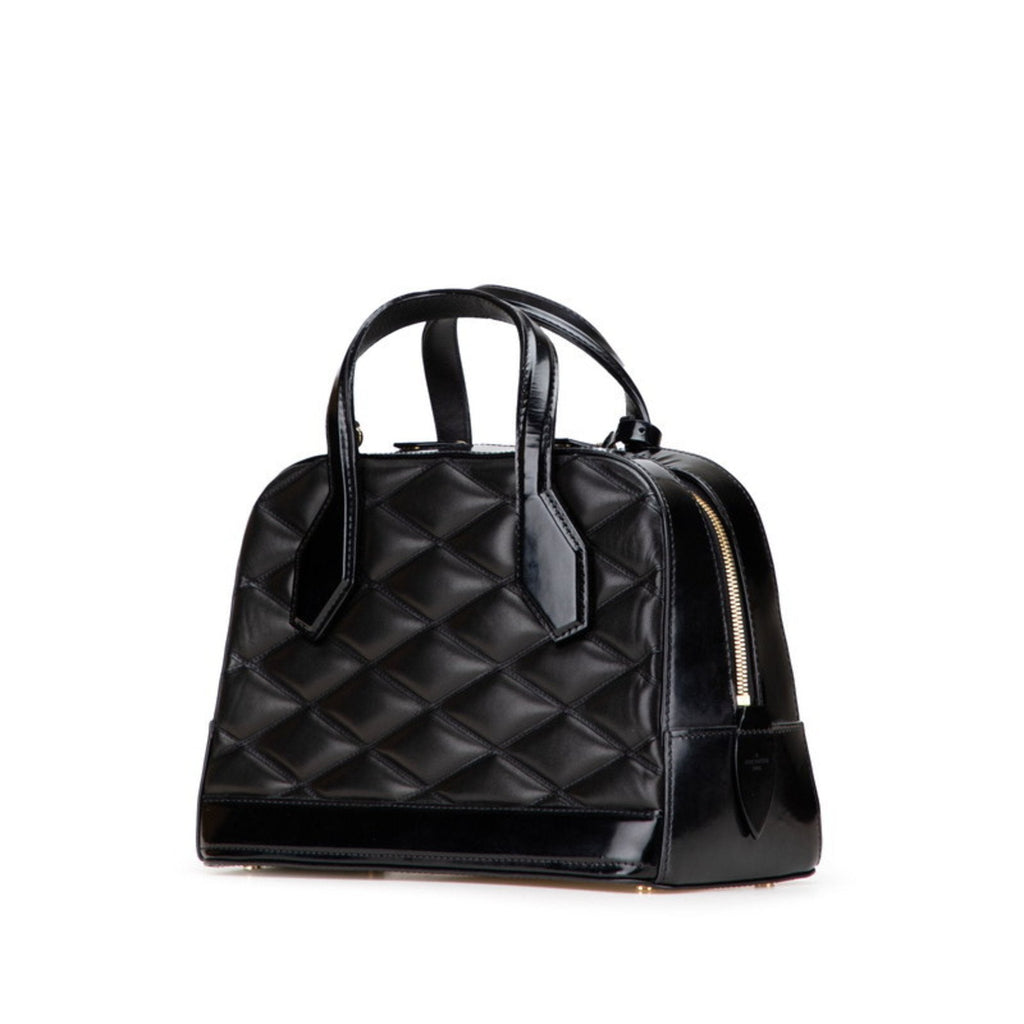 Louis Vuitton Black Leather Handbag Shoulder Bag