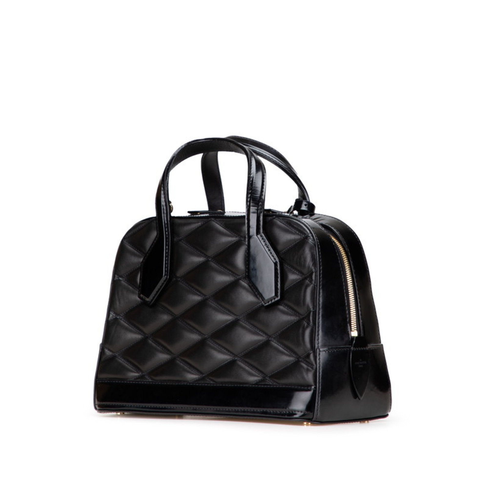 Louis Vuitton Black Leather Handbag Shoulder Bag