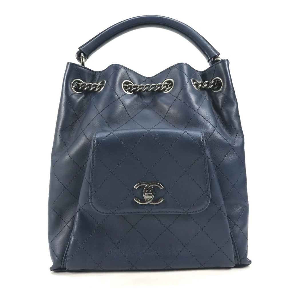 Chanel Blue Leather Shoulder Bag