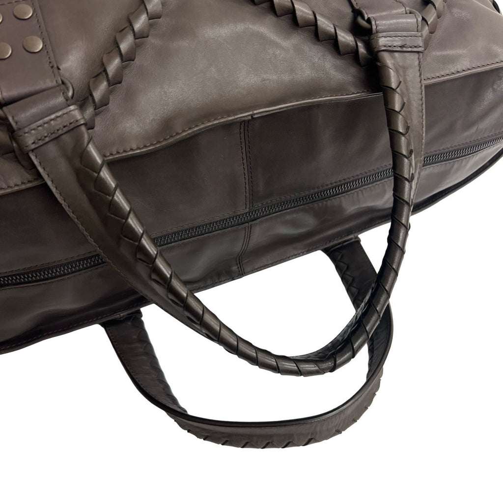 Bottega Veneta Brown Leather Boston Bag Handbag