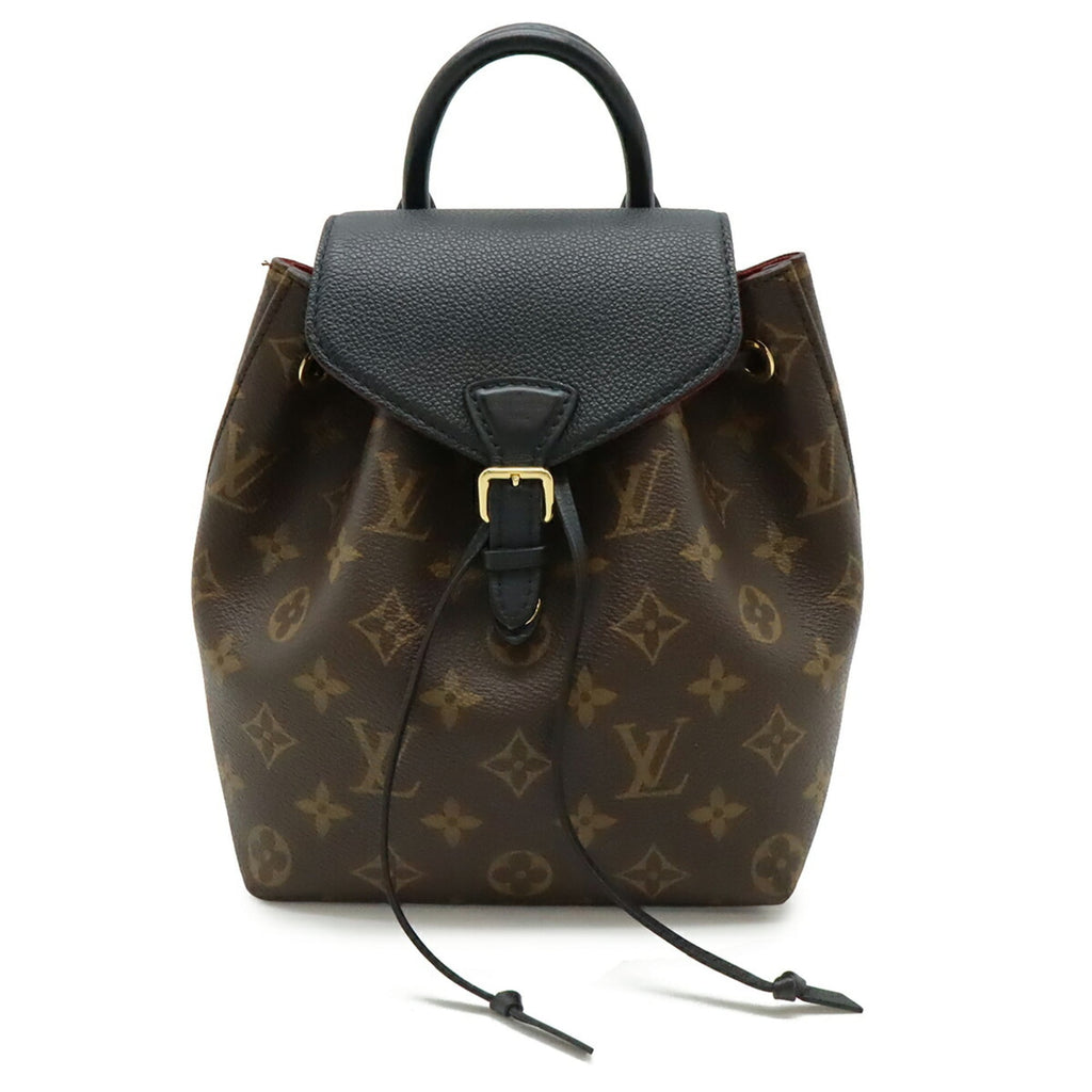 Louis Vuitton Monogram Black Brown Monogram Backpack Shoulder Bag
