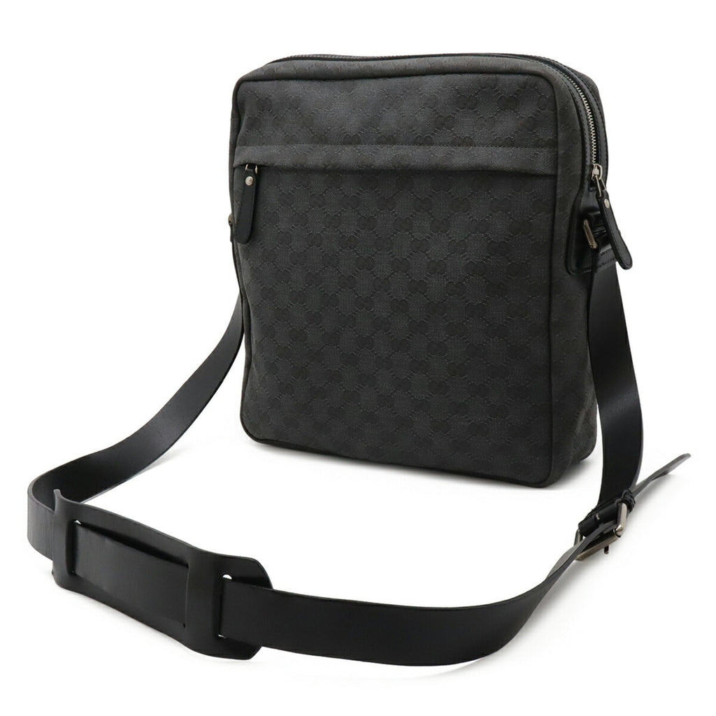 Gucci Gg Canvas Black Dark Gray Gg Canvas Handbag Shoulder Bag (Pre-Owned)