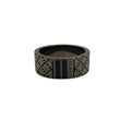 Gucci Silver Black Silver 925 Band Ring (Pre-Owned)