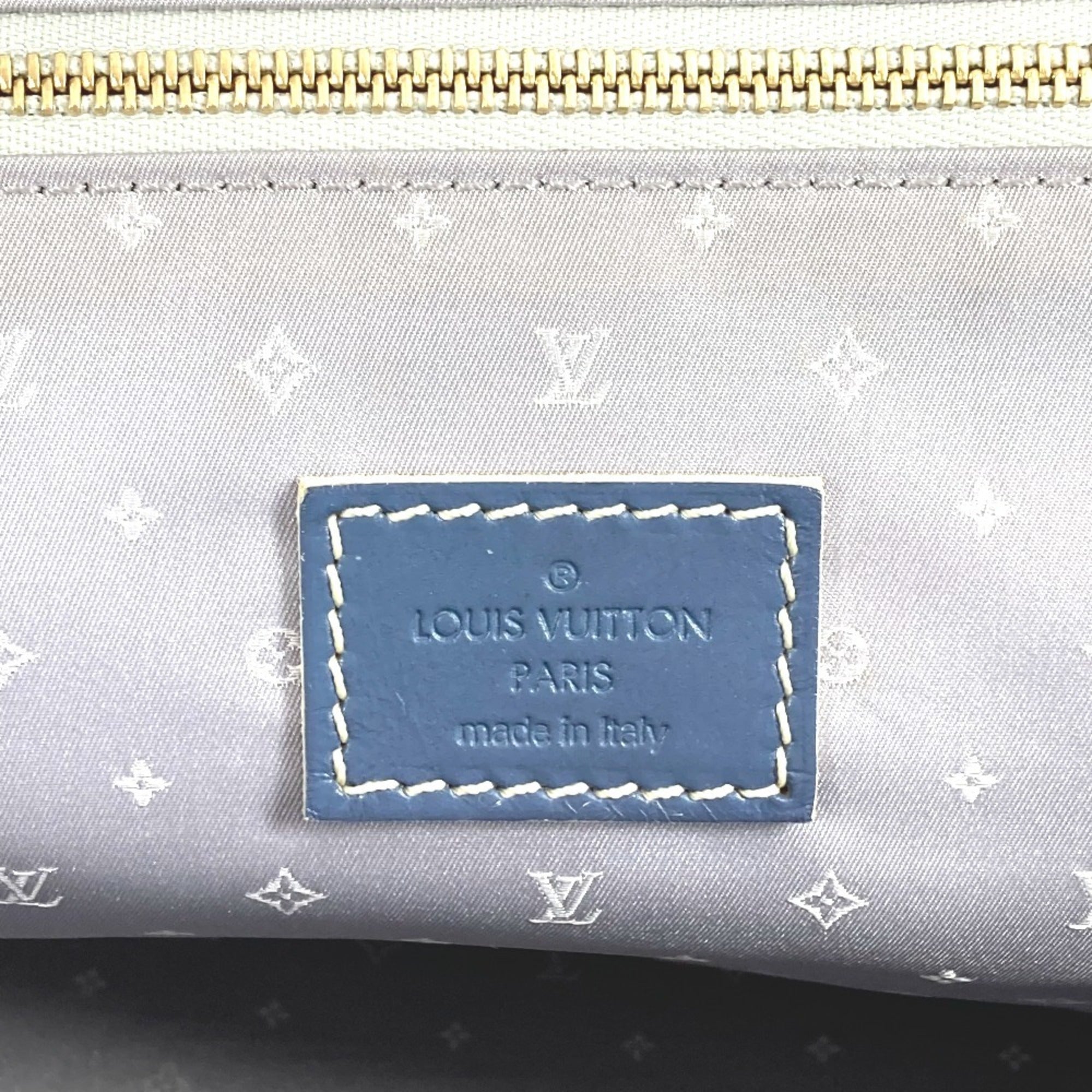 Louis Vuitton Blue Suhali Leather Leather Handbag Tote Bag