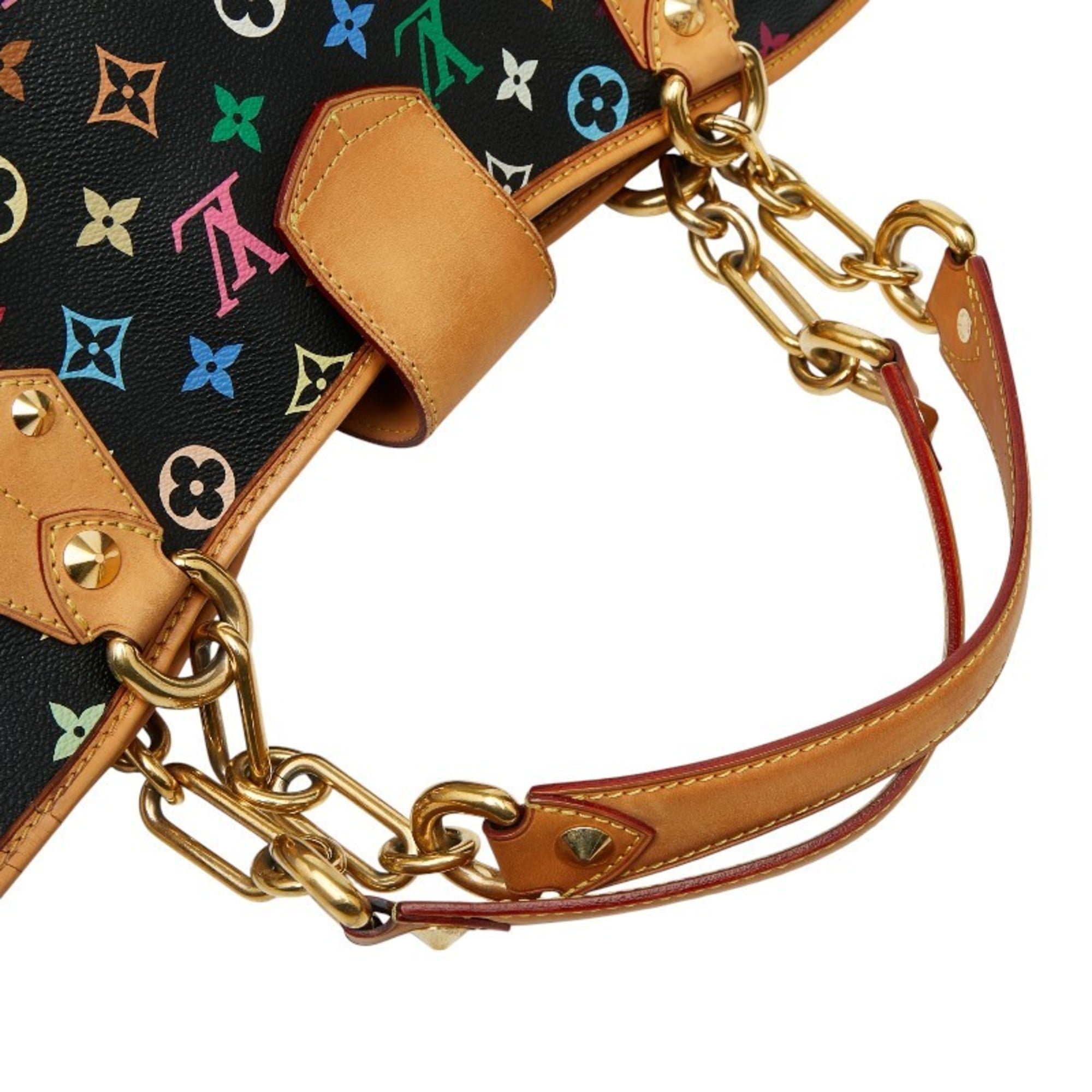 Louis Vuitton Black Multi-Color Noir Pvc Leather Shoulder Bag Tote Bag