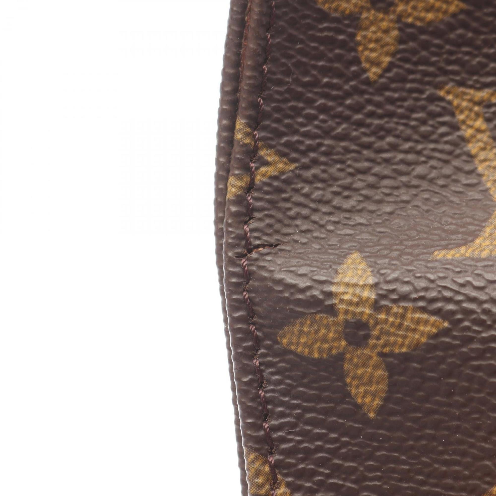 Louis Vuitton Brown Coated Canvas Leather Shoulder Bag