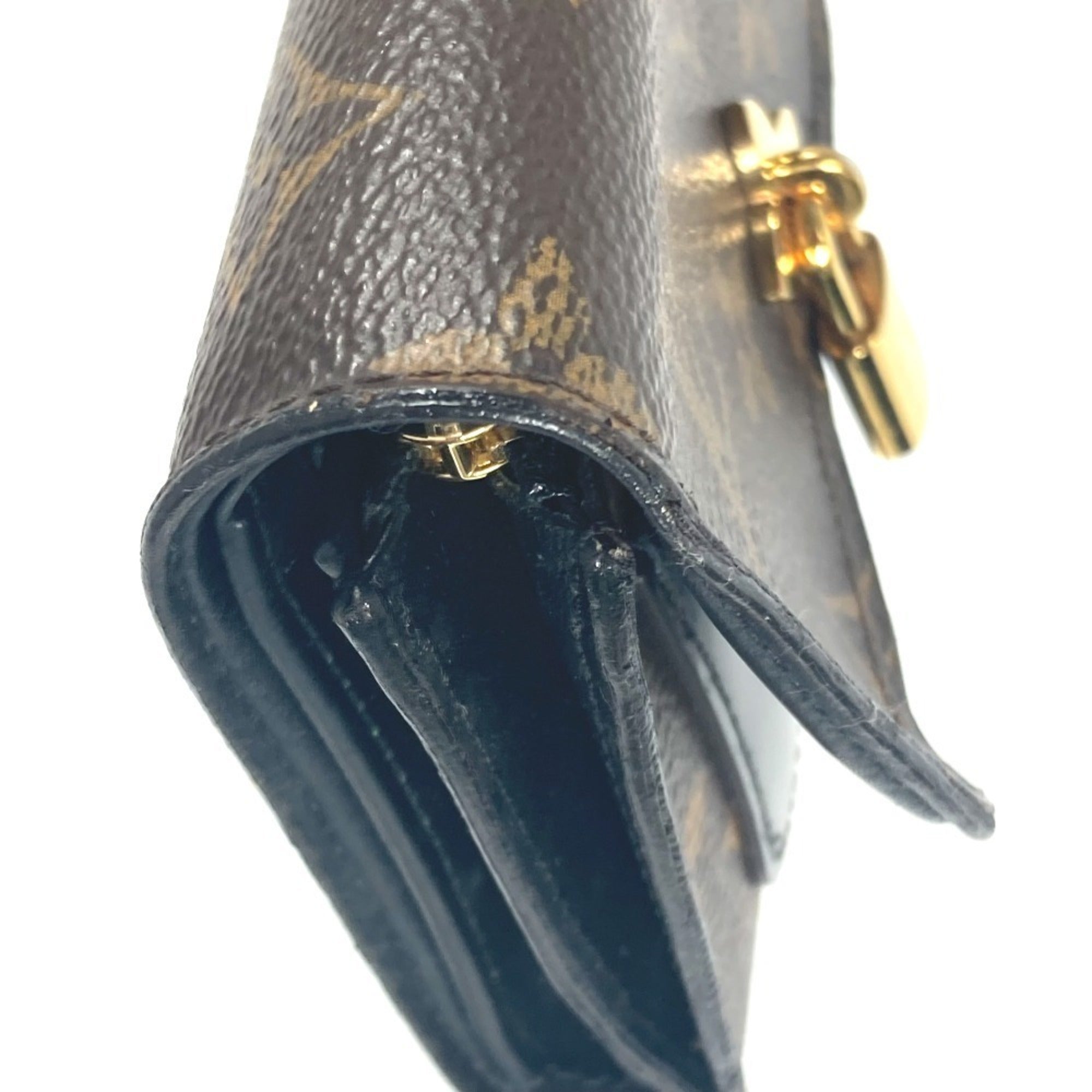 Louis Vuitton Monogram Black Brown Monogram Wallet (Tri-Fold)