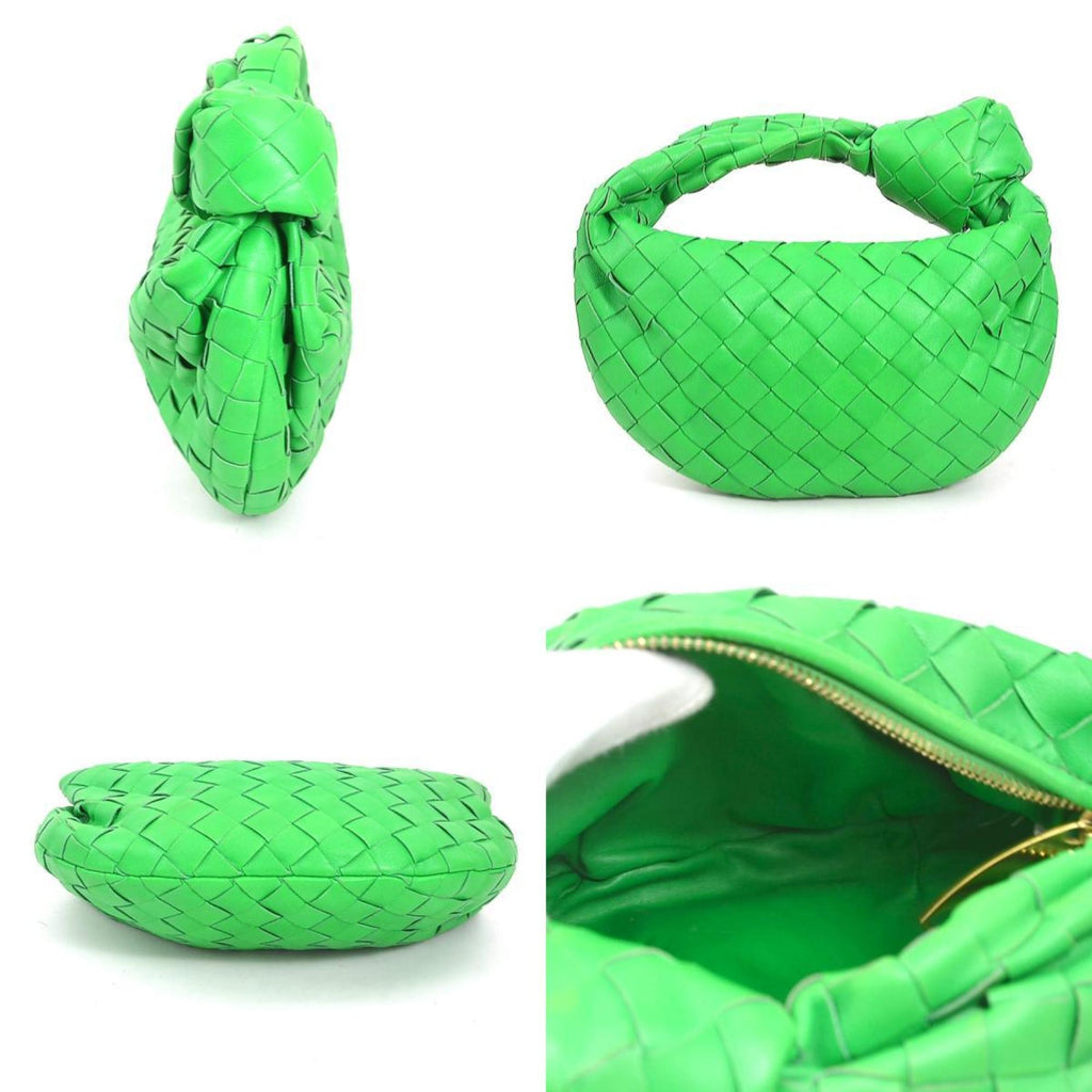 Bottega Veneta Green Leather Handbag