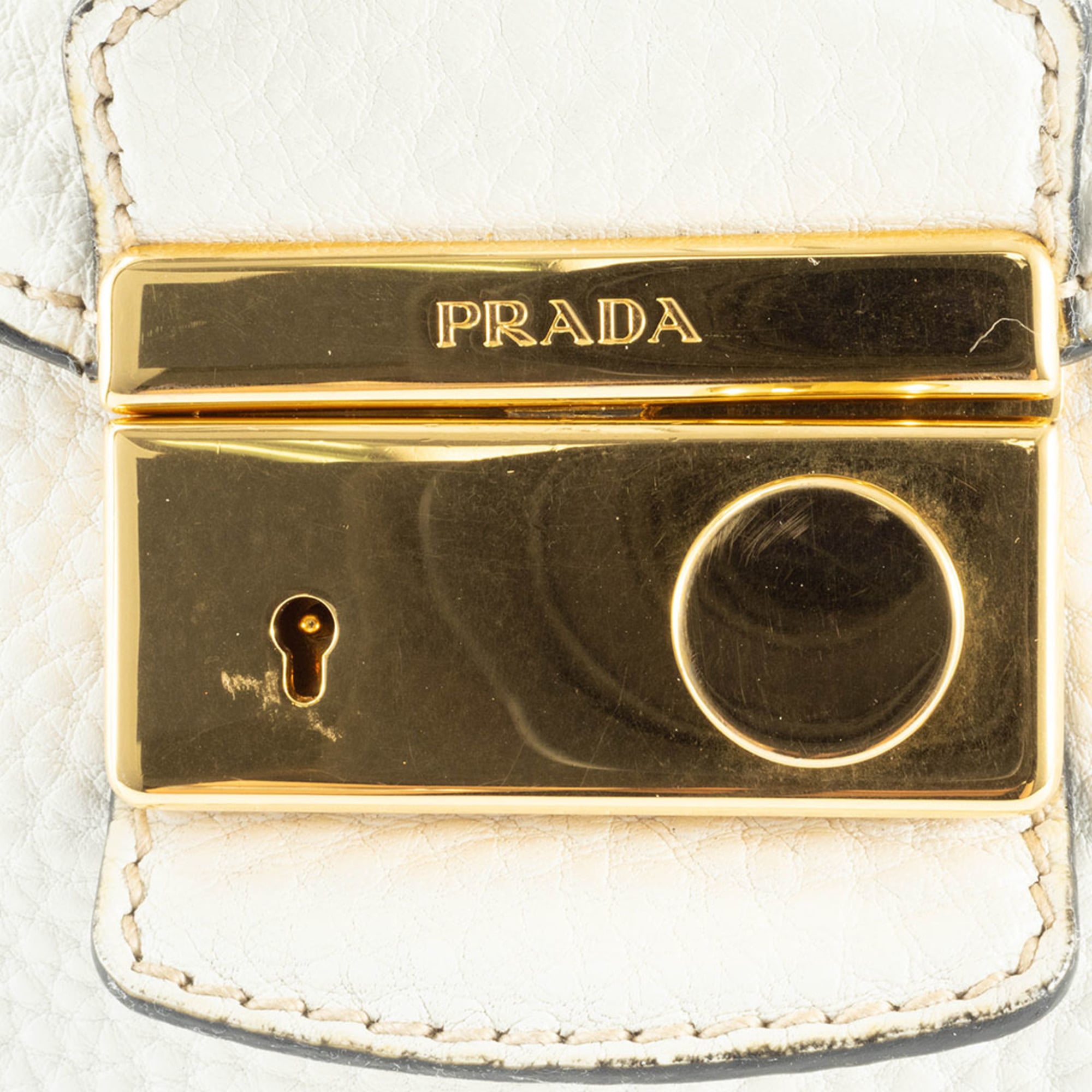 Prada White Leather Handbag