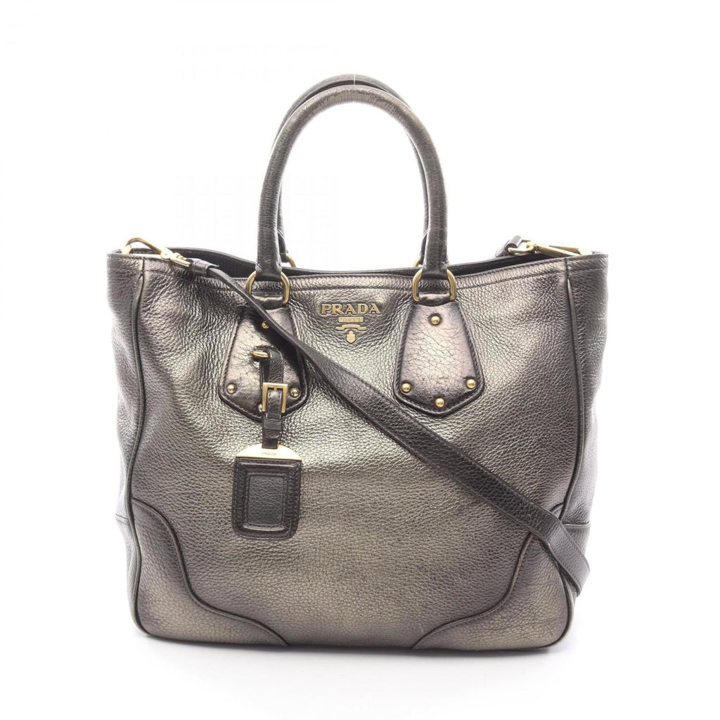 Prada Khaki Leather Handbag
