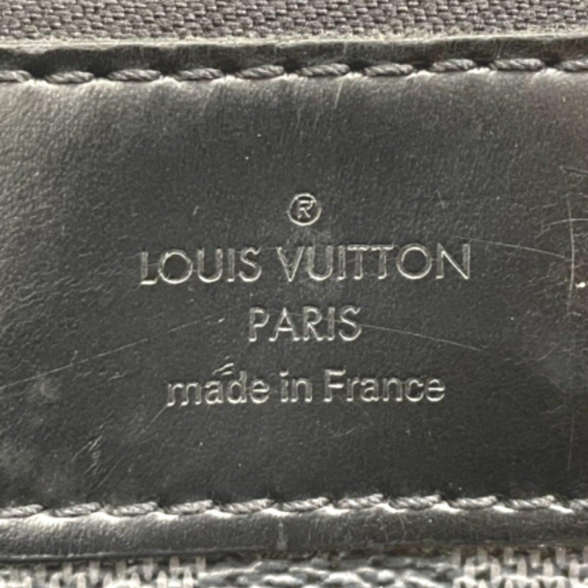 Louis Vuitton Damier Graphite Black Leather Shoulder Bag