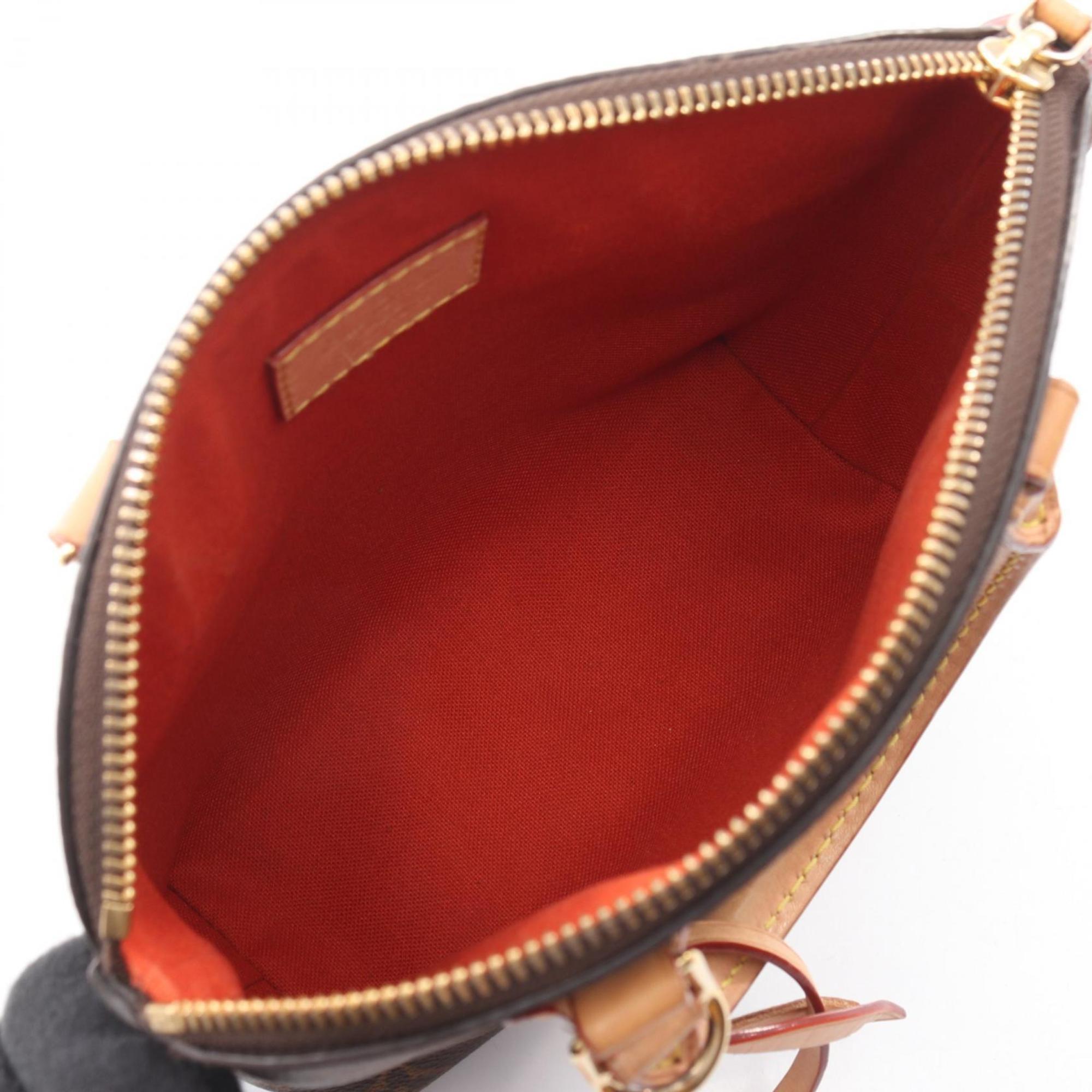 Louis Vuitton Brown Monogram Coated Canvas Leather Handbag