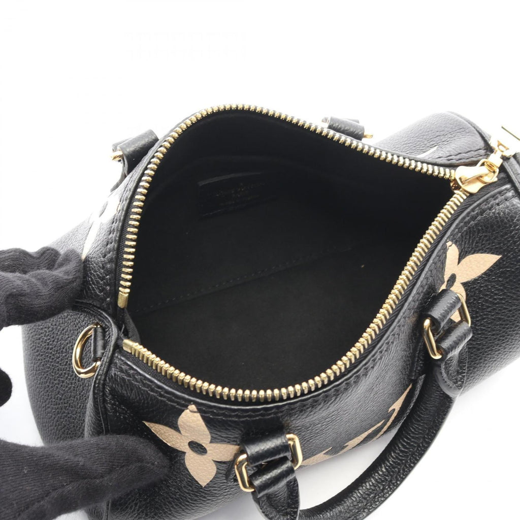 Louis Vuitton Beige Black Monogram Empreinte Handbag