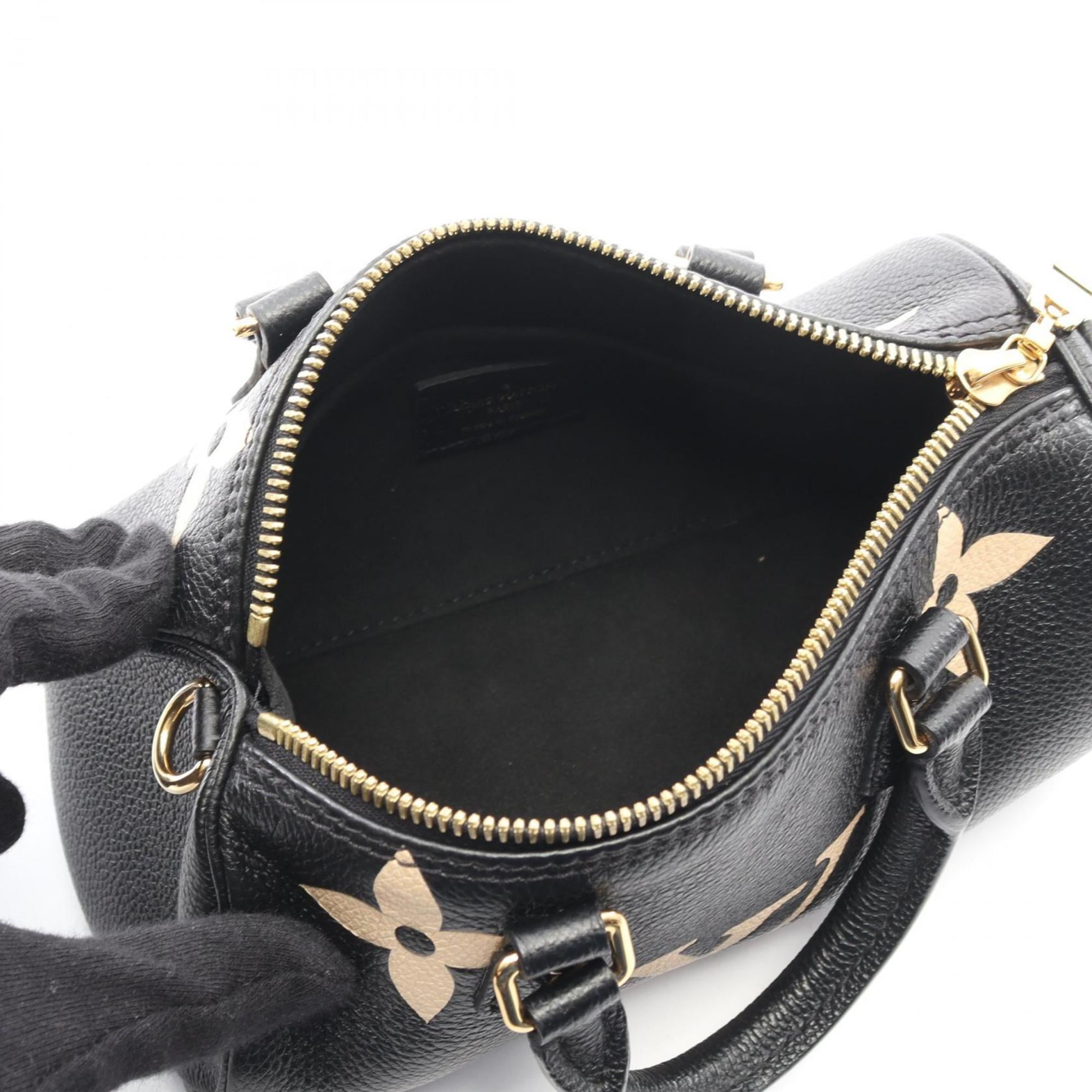 Louis Vuitton Beige Black Monogram Empreinte Handbag
