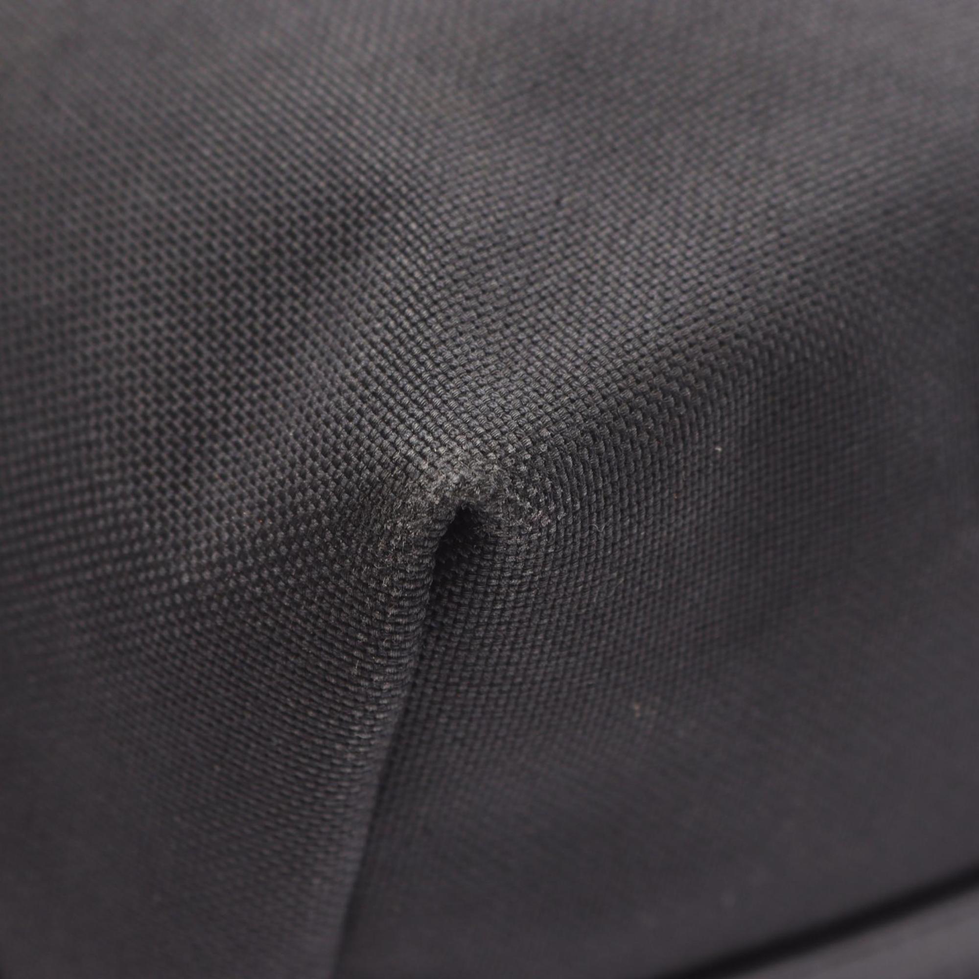 Prada Black Canvas Leather Tote Bag