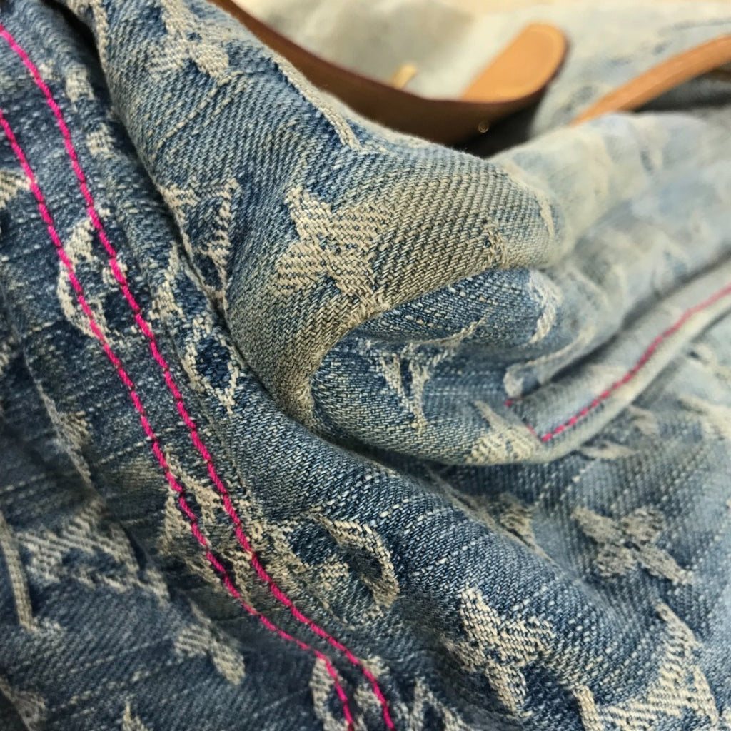Louis Vuitton Monogram Denim Blue Pink Monogram Denim Shoulder Bag