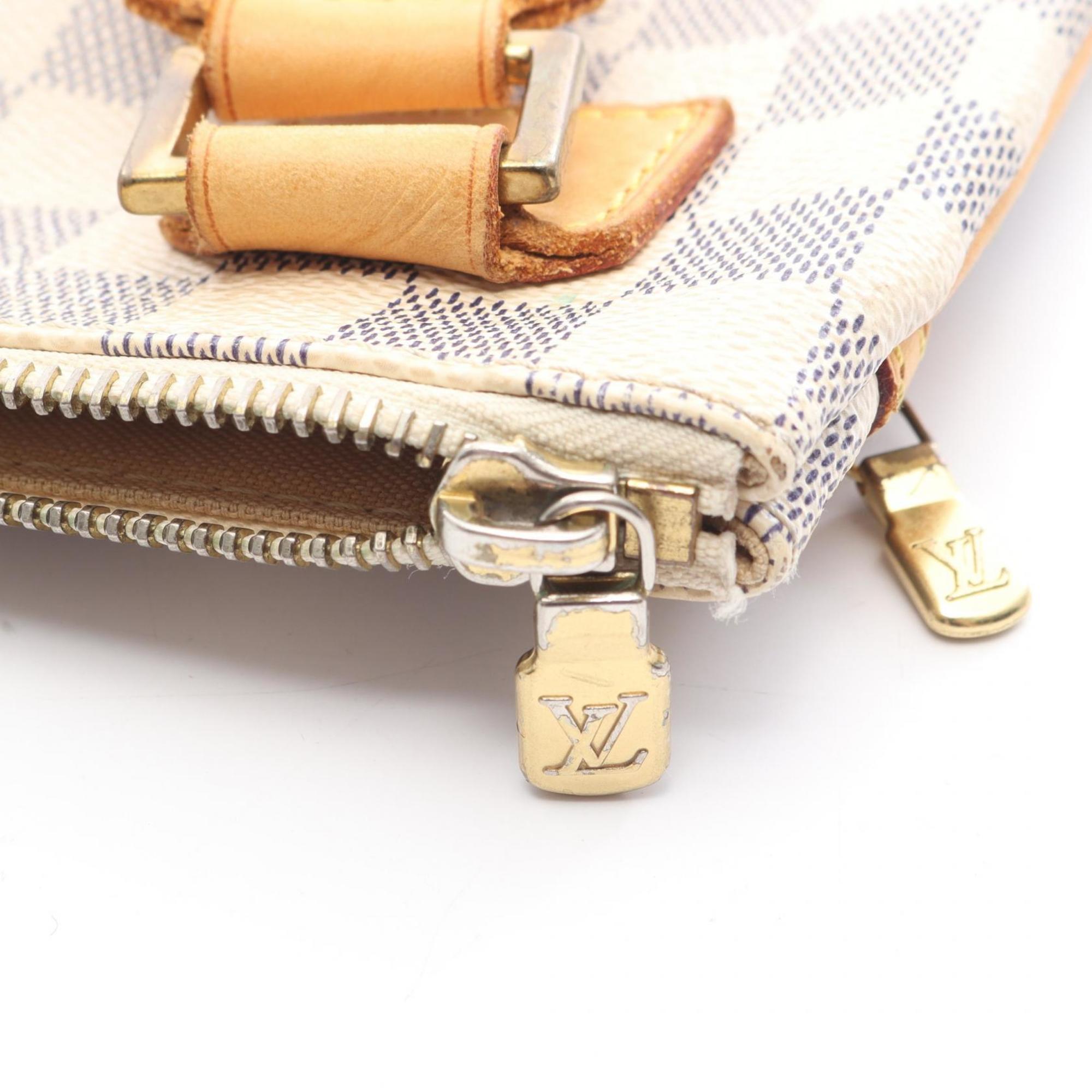Louis Vuitton White Coated Canvas Leather Shoulder Bag