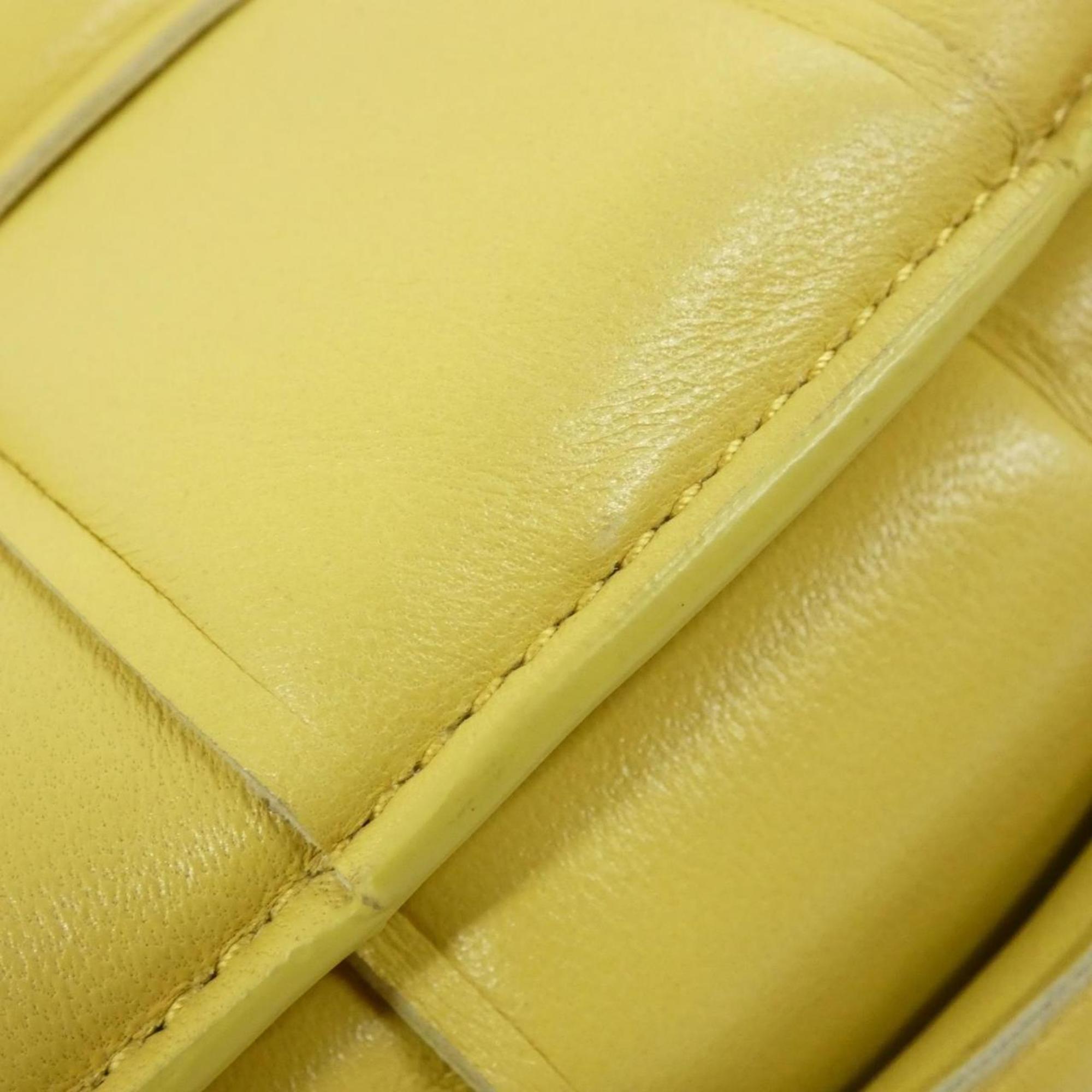 Bottega Veneta Yellow Leather Shoulder Bag