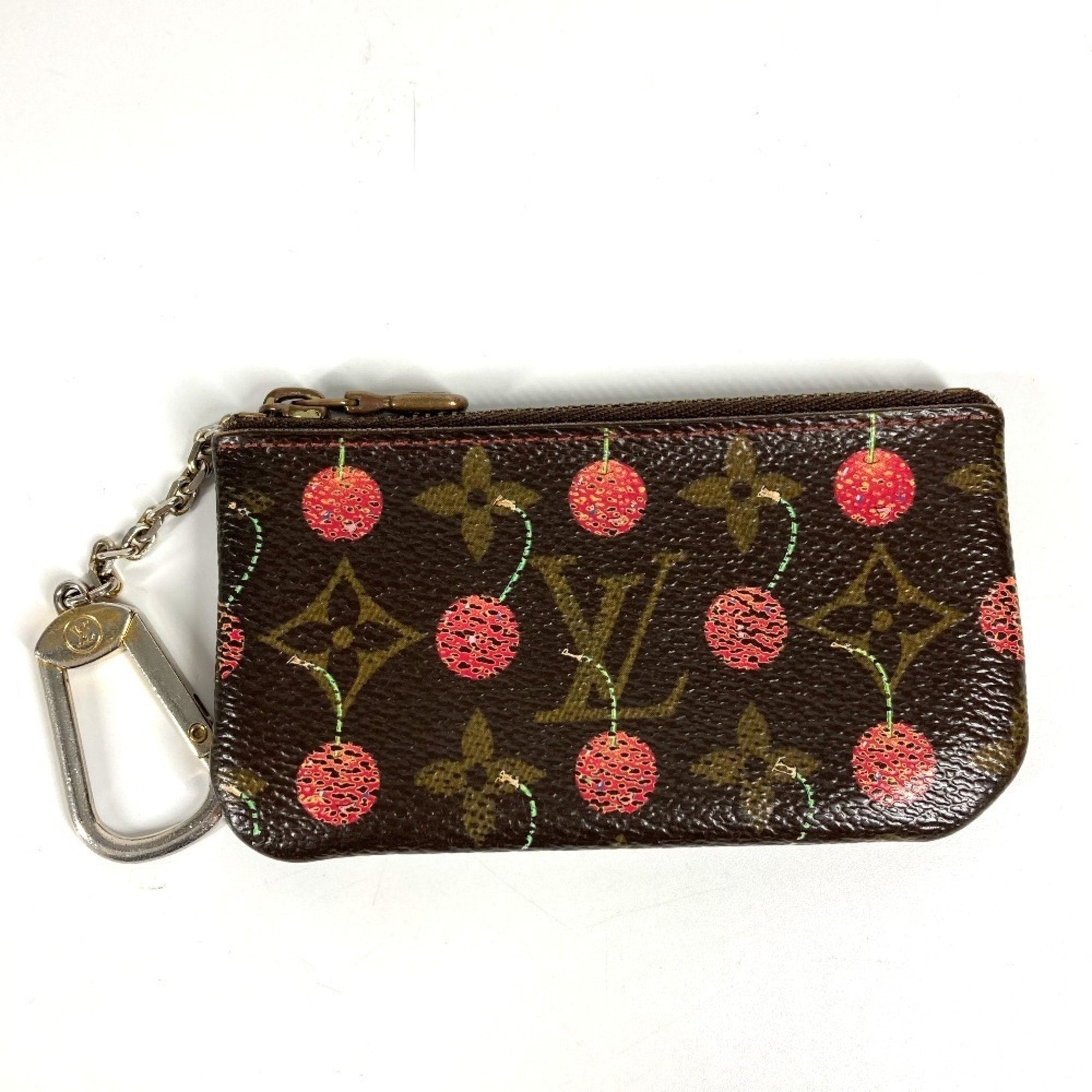 Louis Vuitton Brown Monogram Cherry Red Color Monogram Coin Purse/Coin Case