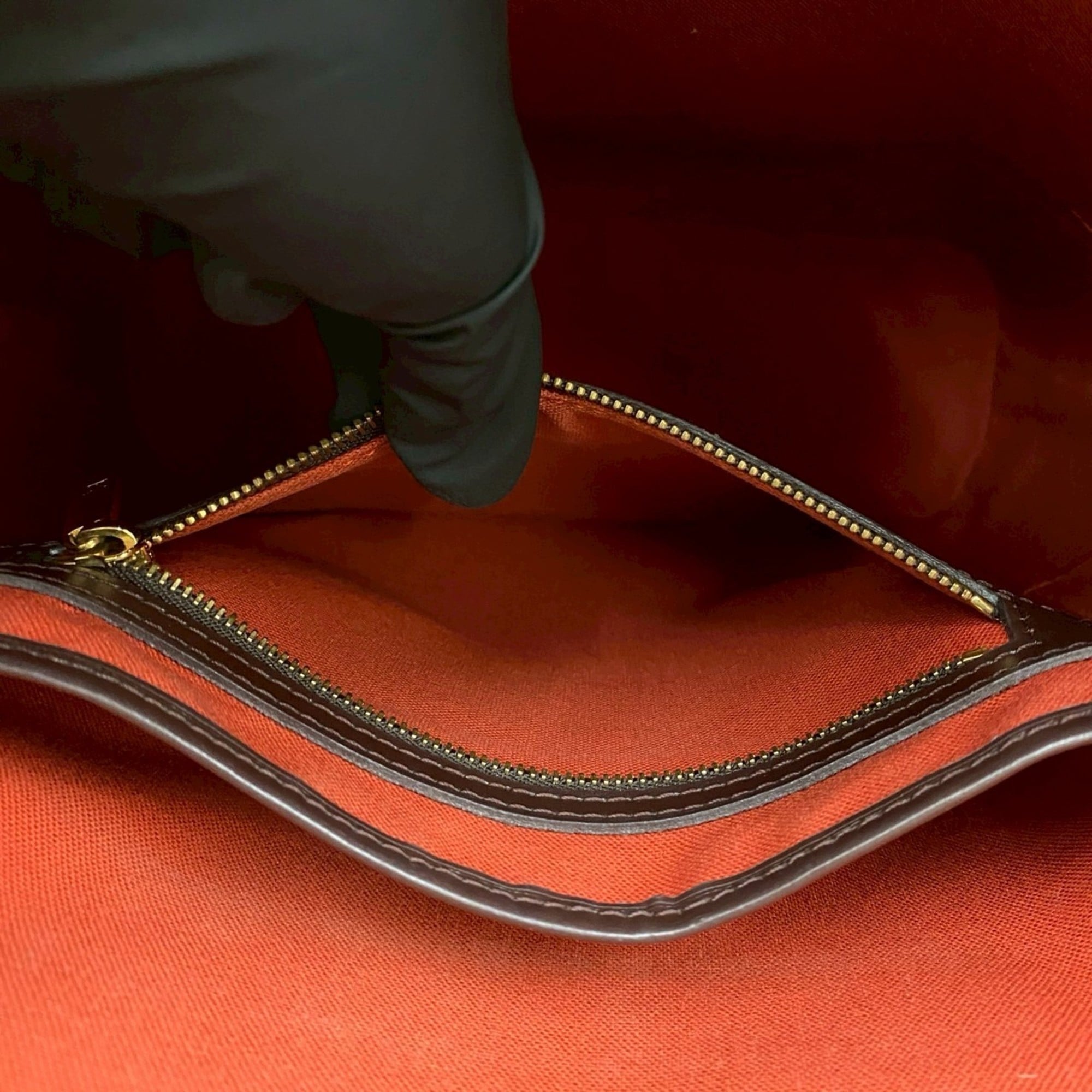 Louis Vuitton Brown Leather Pvc Handbag Tote Bag