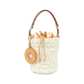 Louis Vuitton White Jacquard Cotton Handbag