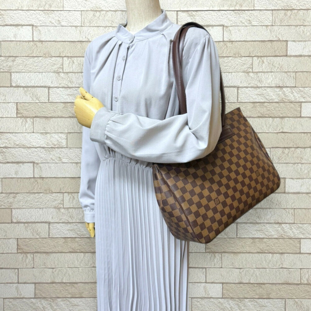 Louis Vuitton Damier Brown Damier Canvas Damier Canvas Tote Bag