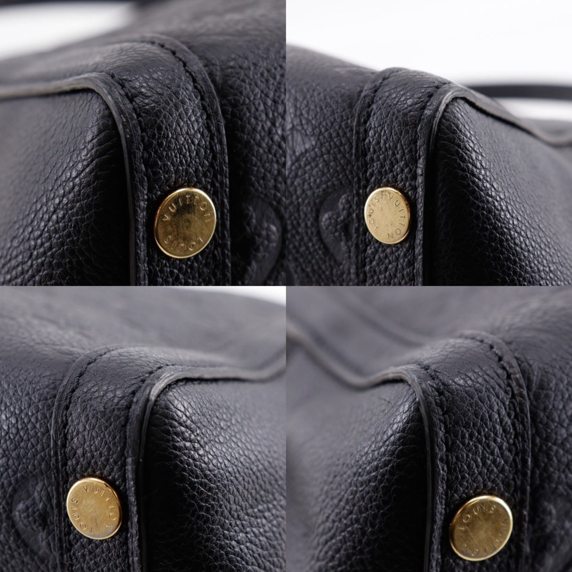 Louis Vuitton Black Noir Monogram Empreinte Handbag