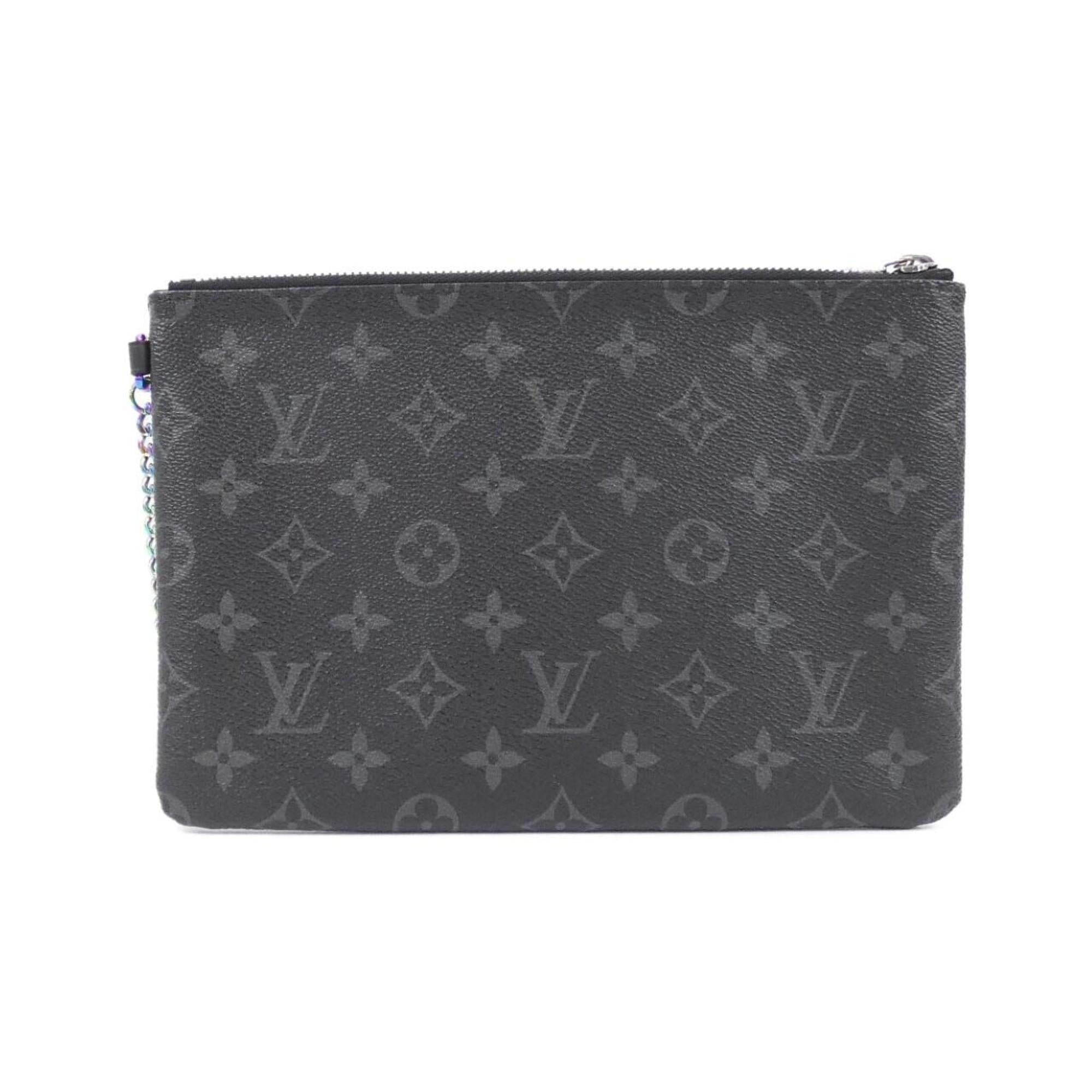 Louis Vuitton Black Coated Canvas Pouch