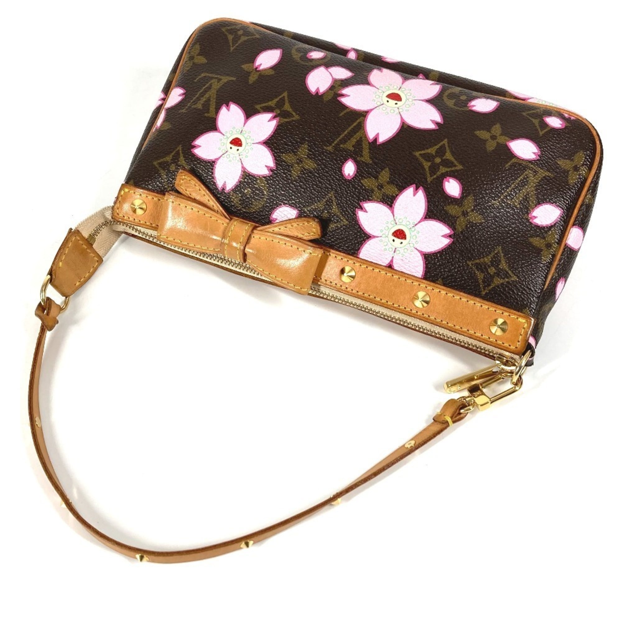 Louis Vuitton Monogram Cherry Blossom Brown Pink Monogram Handbag Shoulder Bag