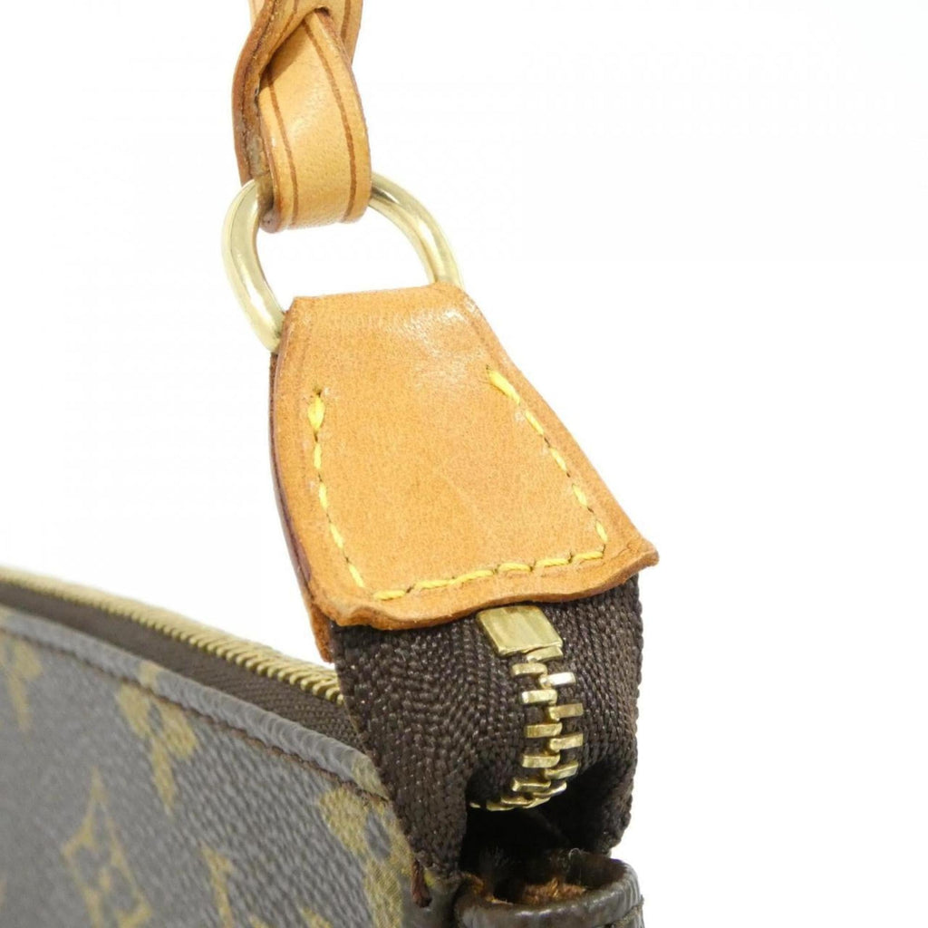Louis Vuitton Marron Coated Canvas Pochette Pouch