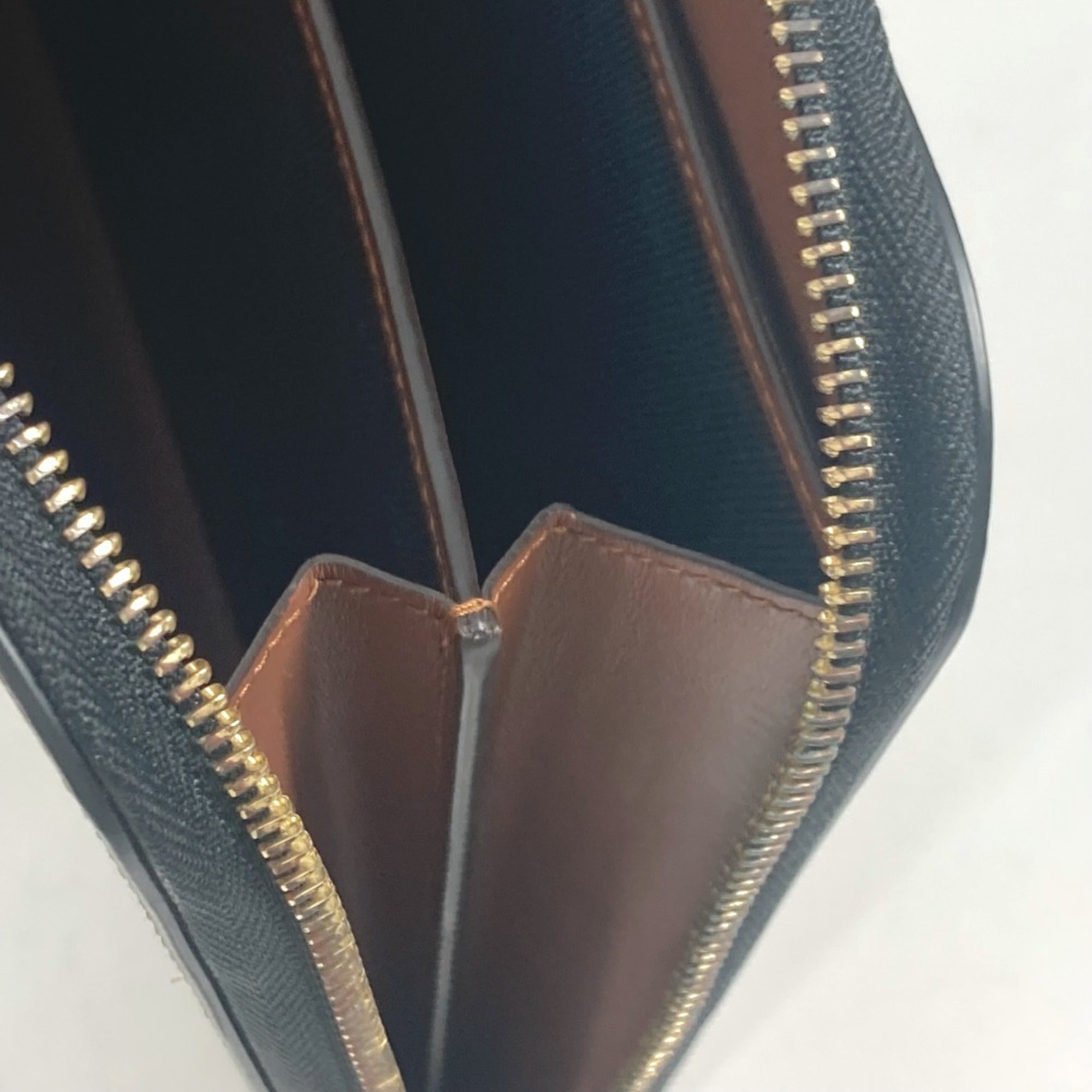 Burberry Brown Leather Canvas Clutch Bag Pouch