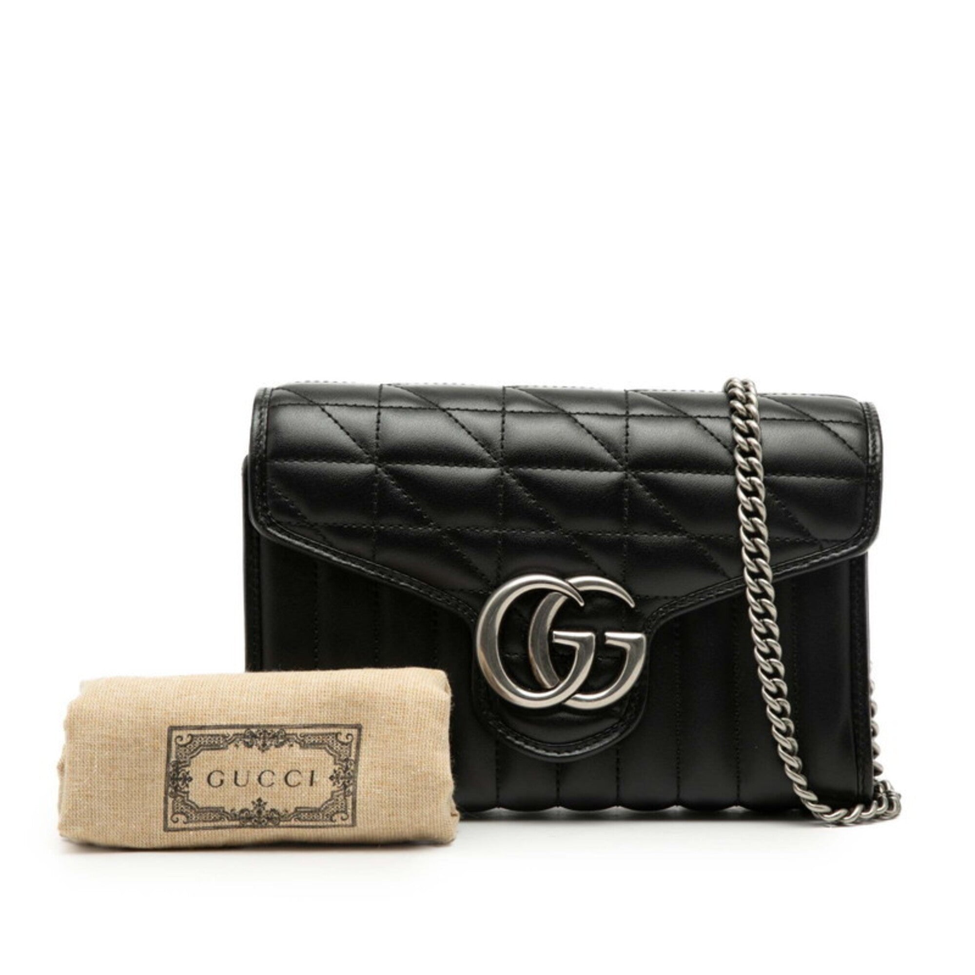 Gucci Black Leather Shoulder Bag (Pre-Owned)