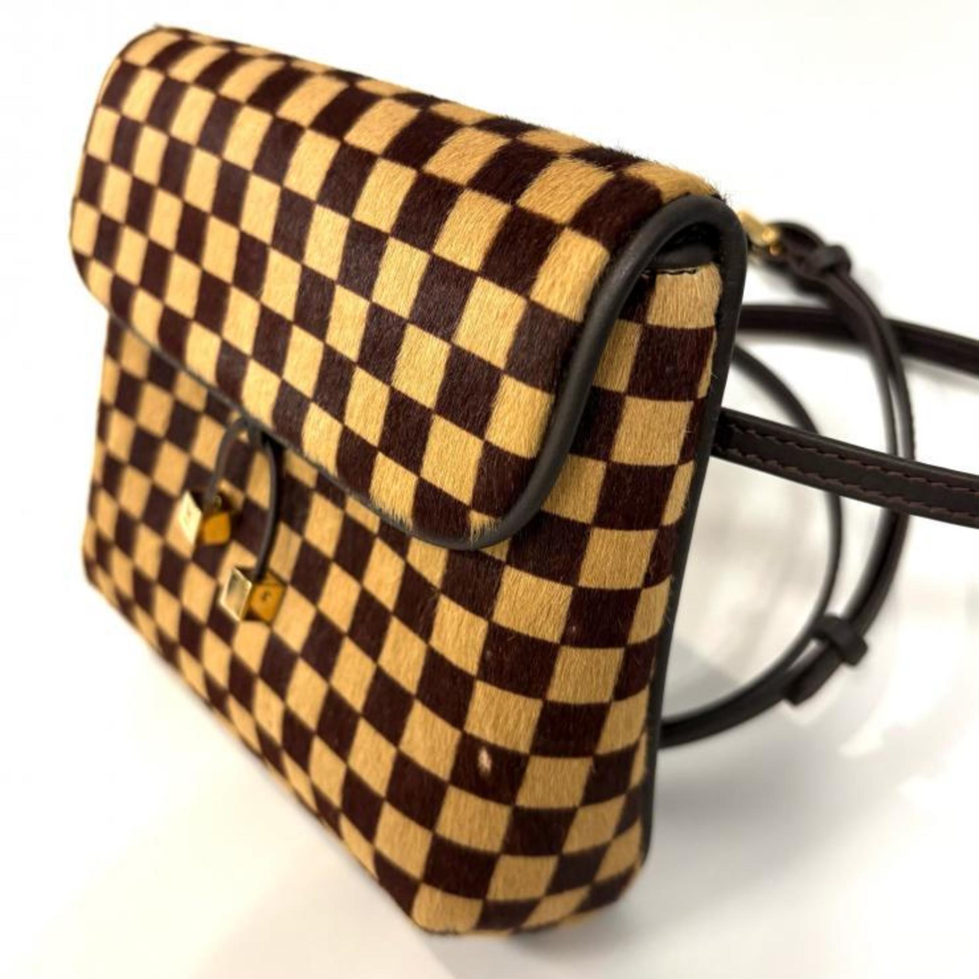 Louis Vuitton Brown Leather Shoulder Bag
