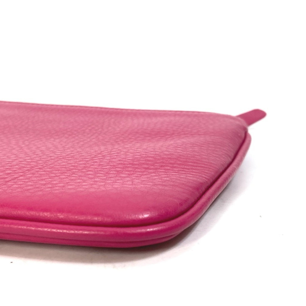 Balenciaga Black Pink Leather Clutch Bag Pouch