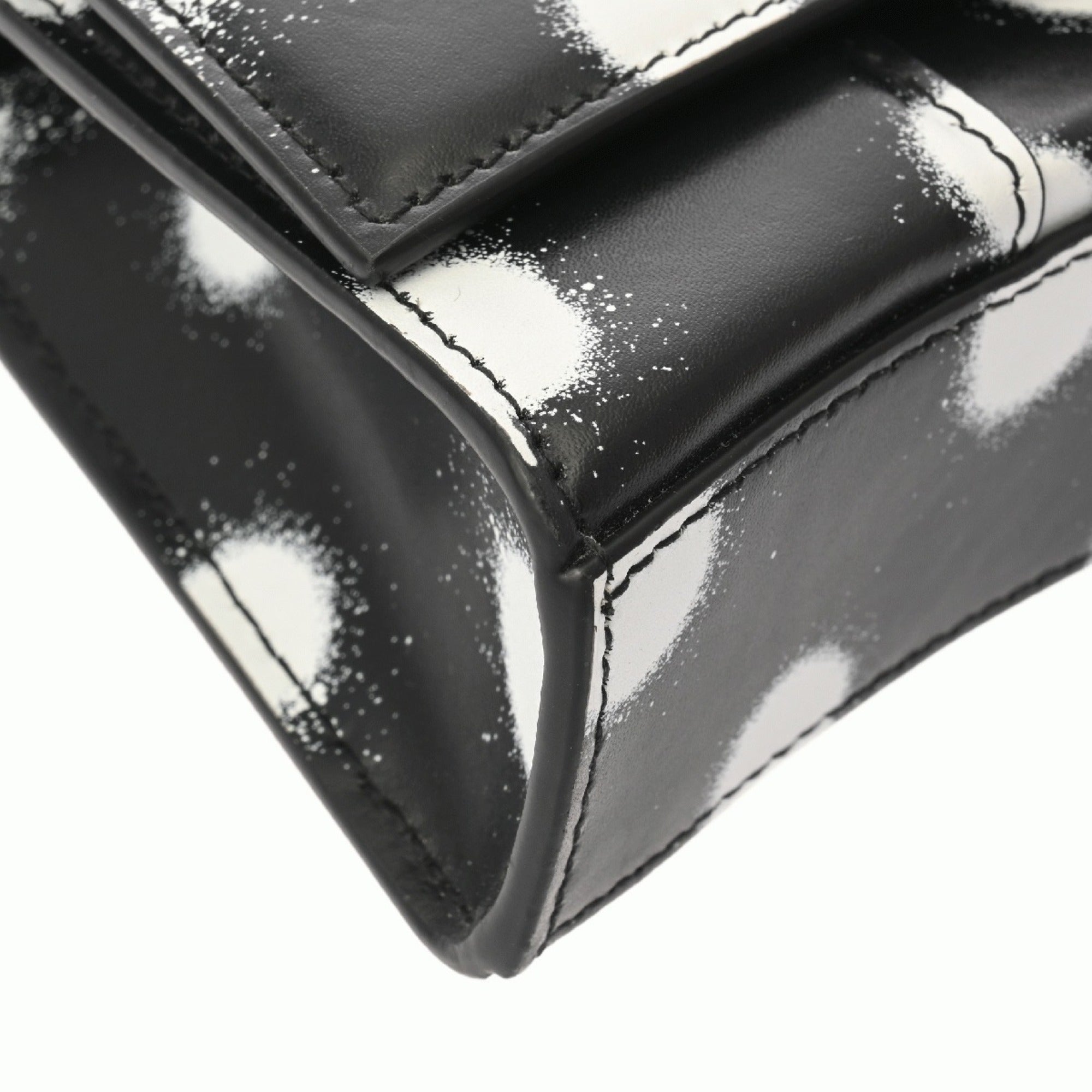 Balenciaga Black White Leather Shoulder