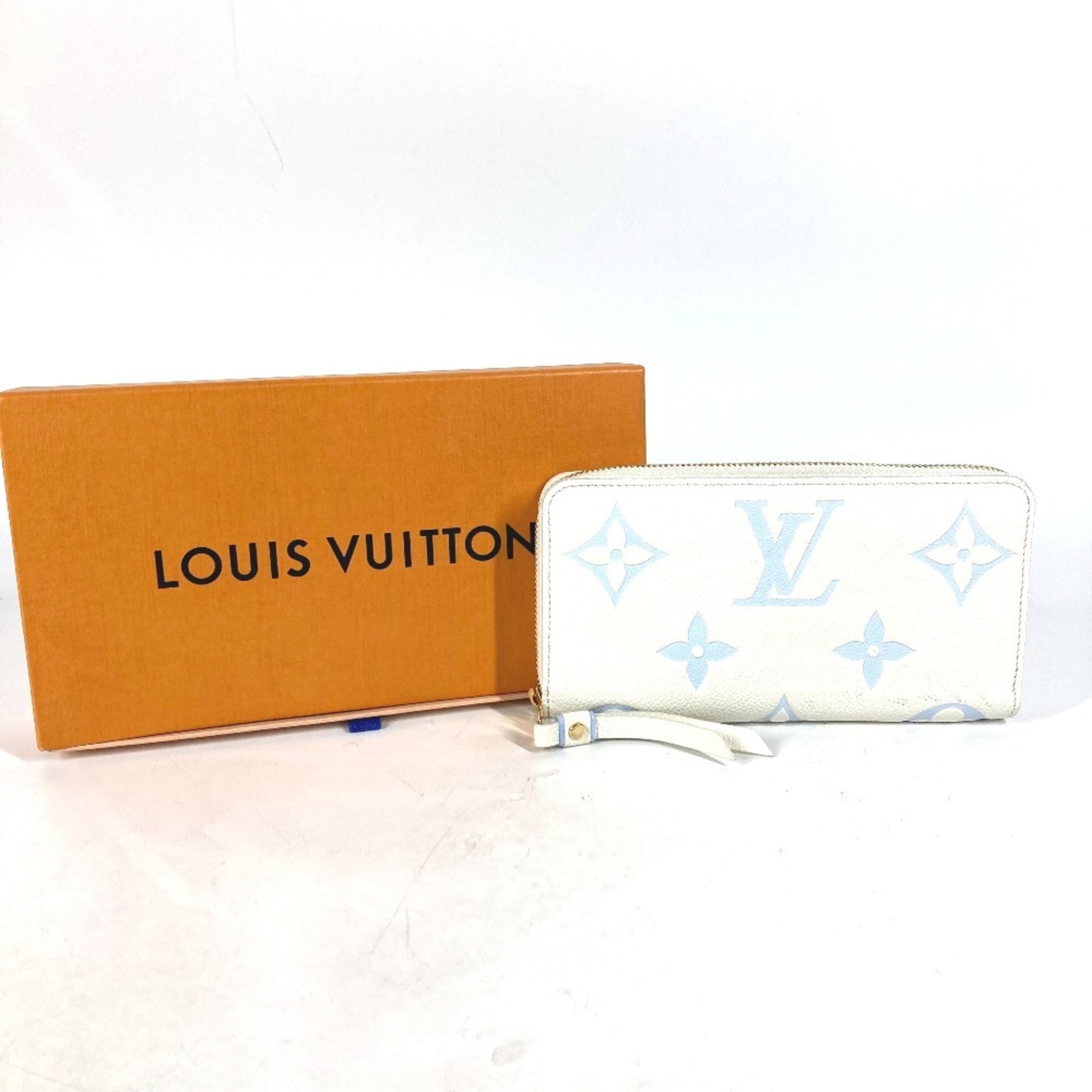 Louis Vuitton Monogram Empreinte Blue White Monogram Empreinte Long Bill Wallet
