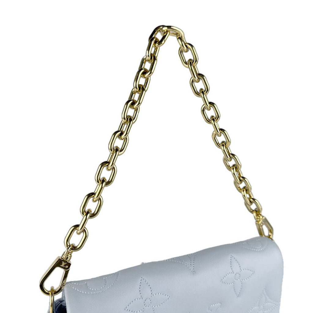 Louis Vuitton Light Blue Leather Handbag