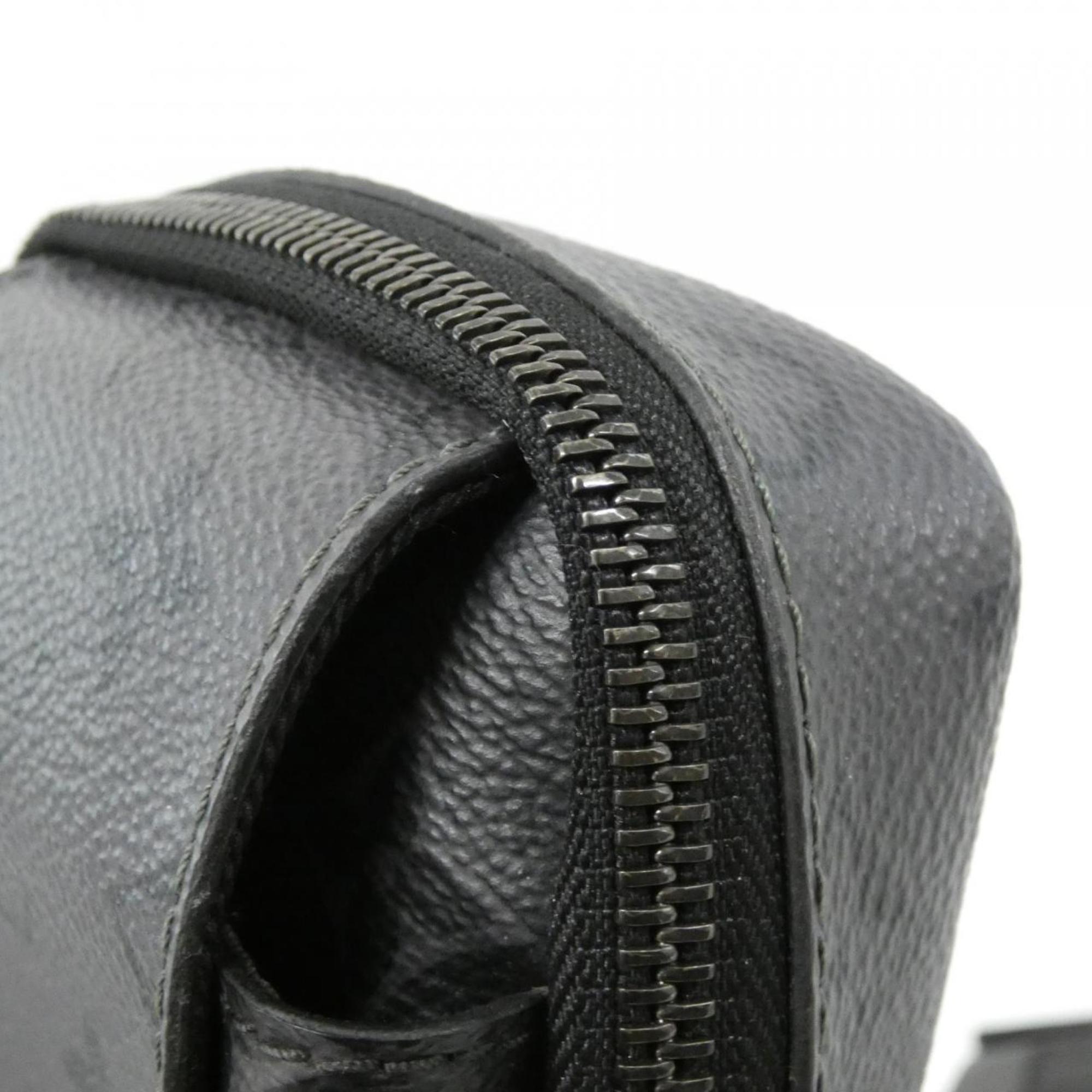 Louis Vuitton Black Coated Canvas Handbag Pouch Shoulder Bag
